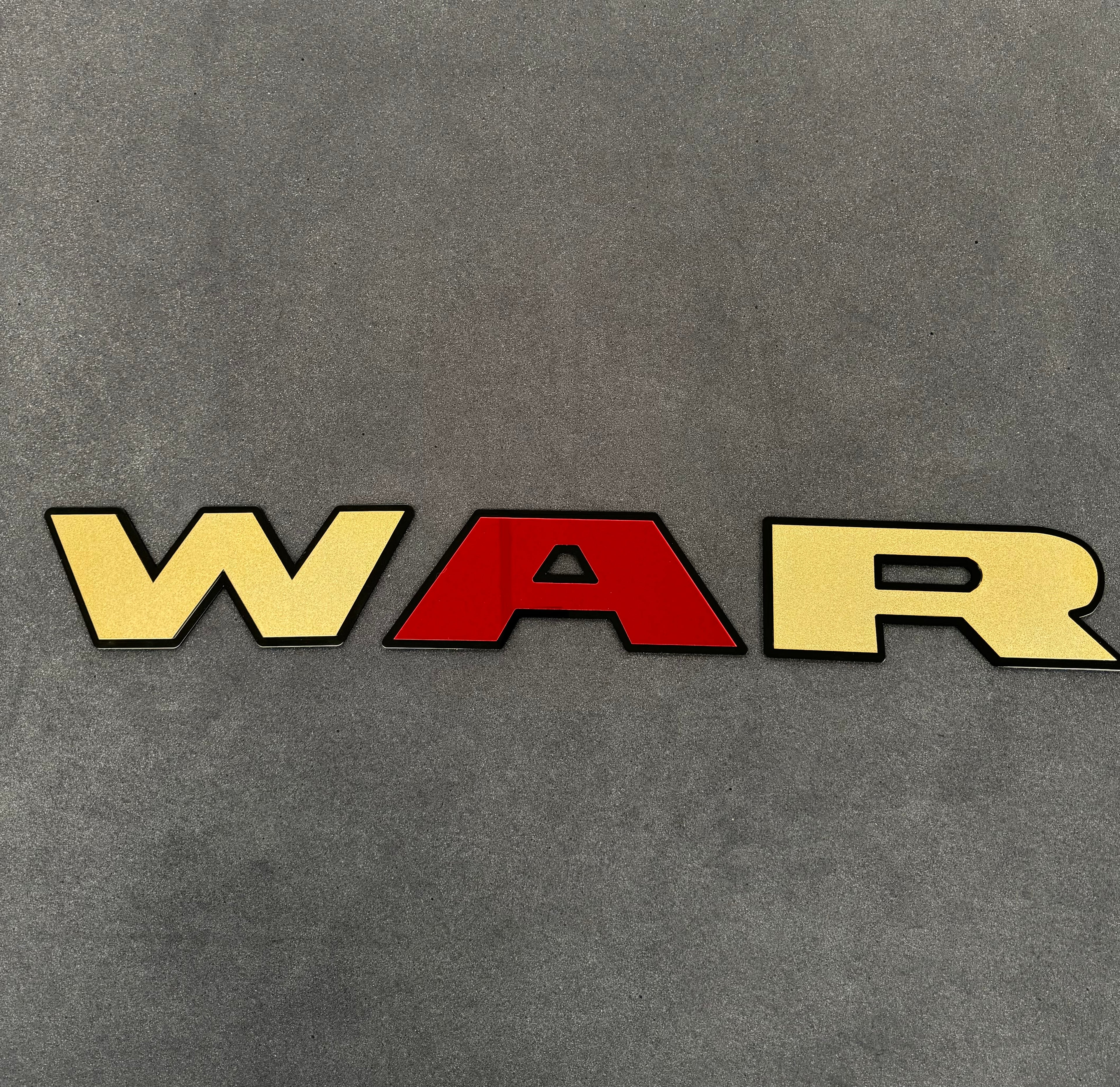WAR tailgate letters