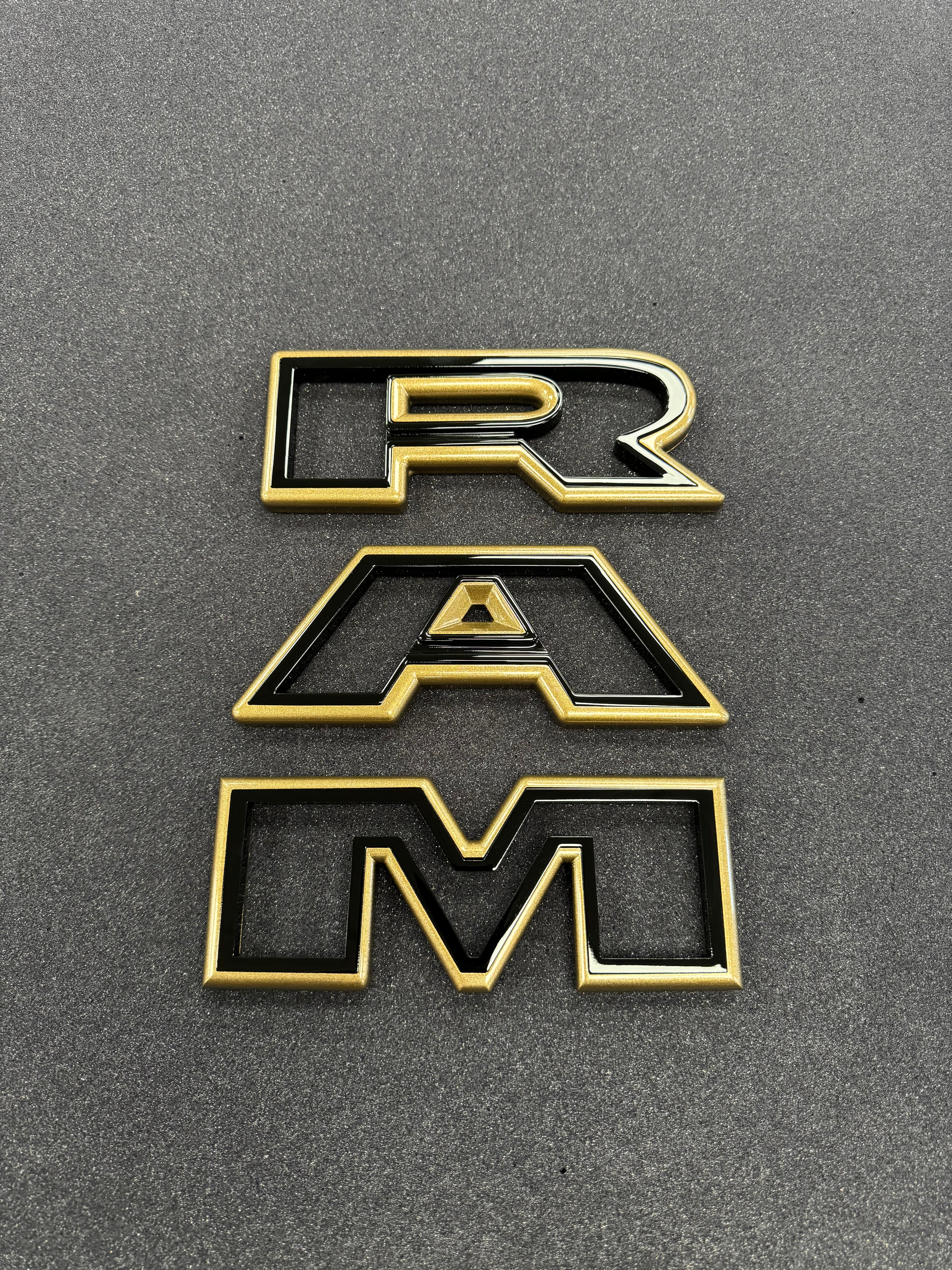 Color matched 3D RAM grille letters