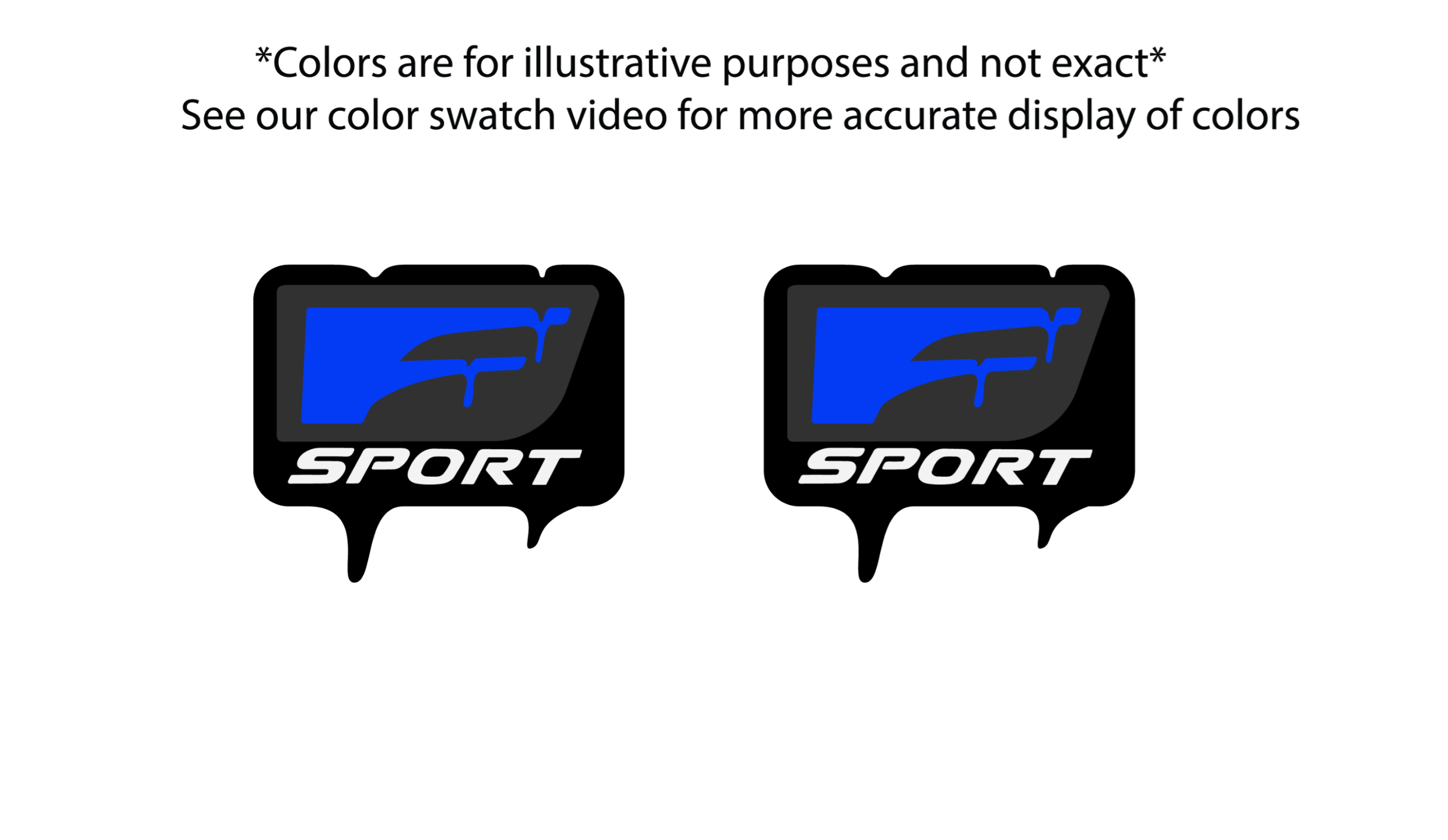 Drippy Lexus F sport fender badge pair