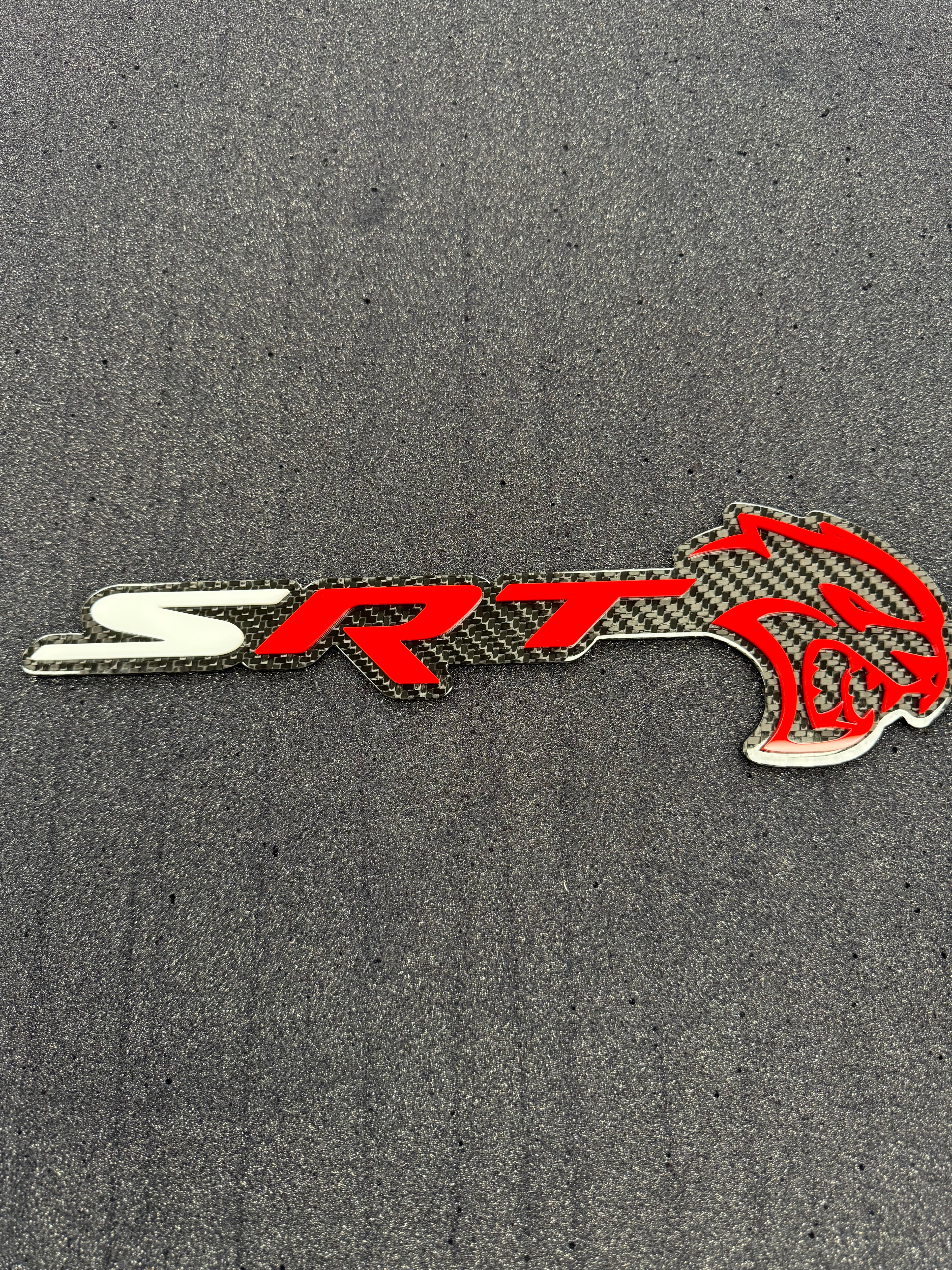 Hellcat SRT combo badge pair