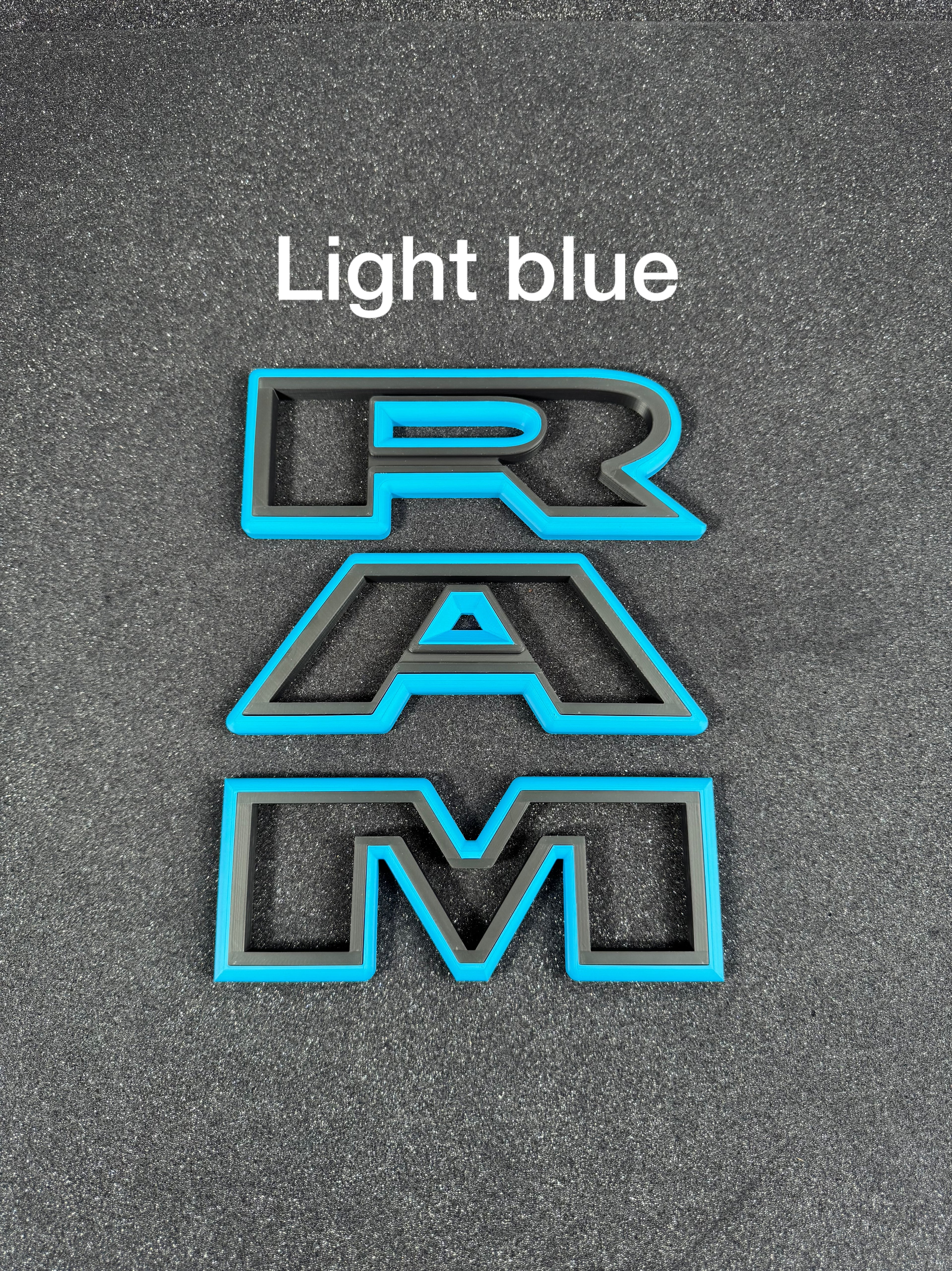 3D RAM grille letters (Non-color matched)