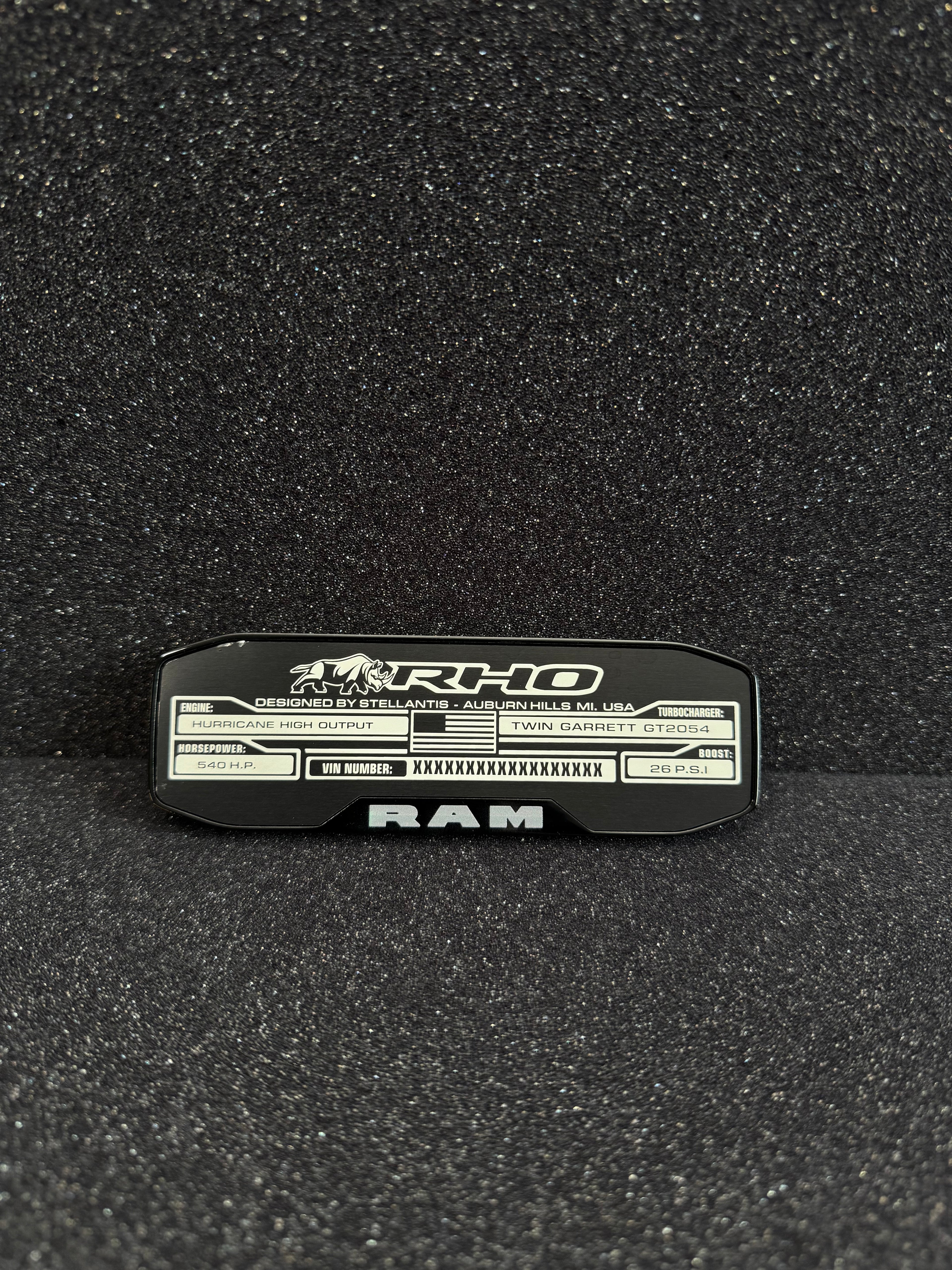 RHO center console badge