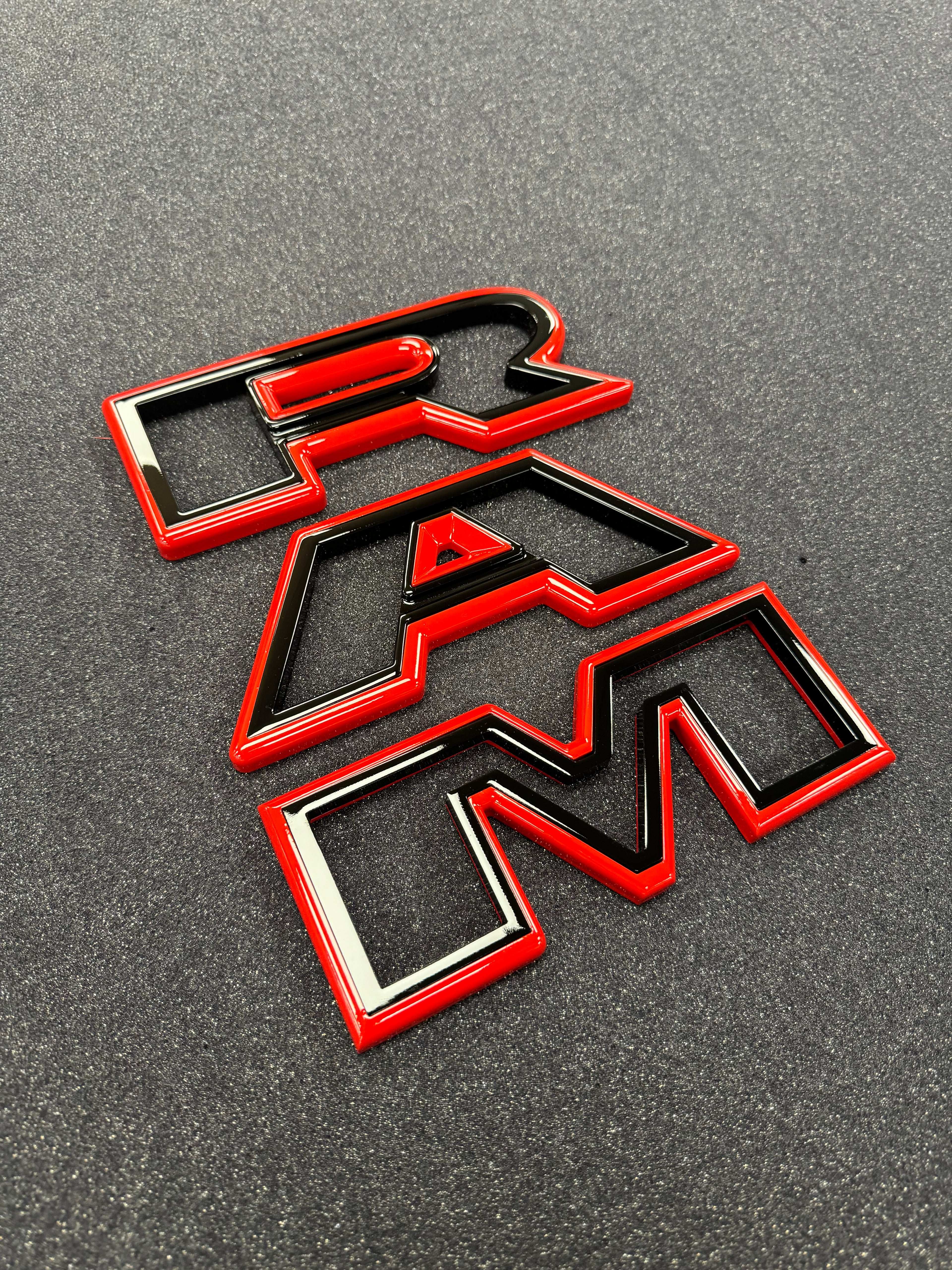Color matched 3D RAM grille letters