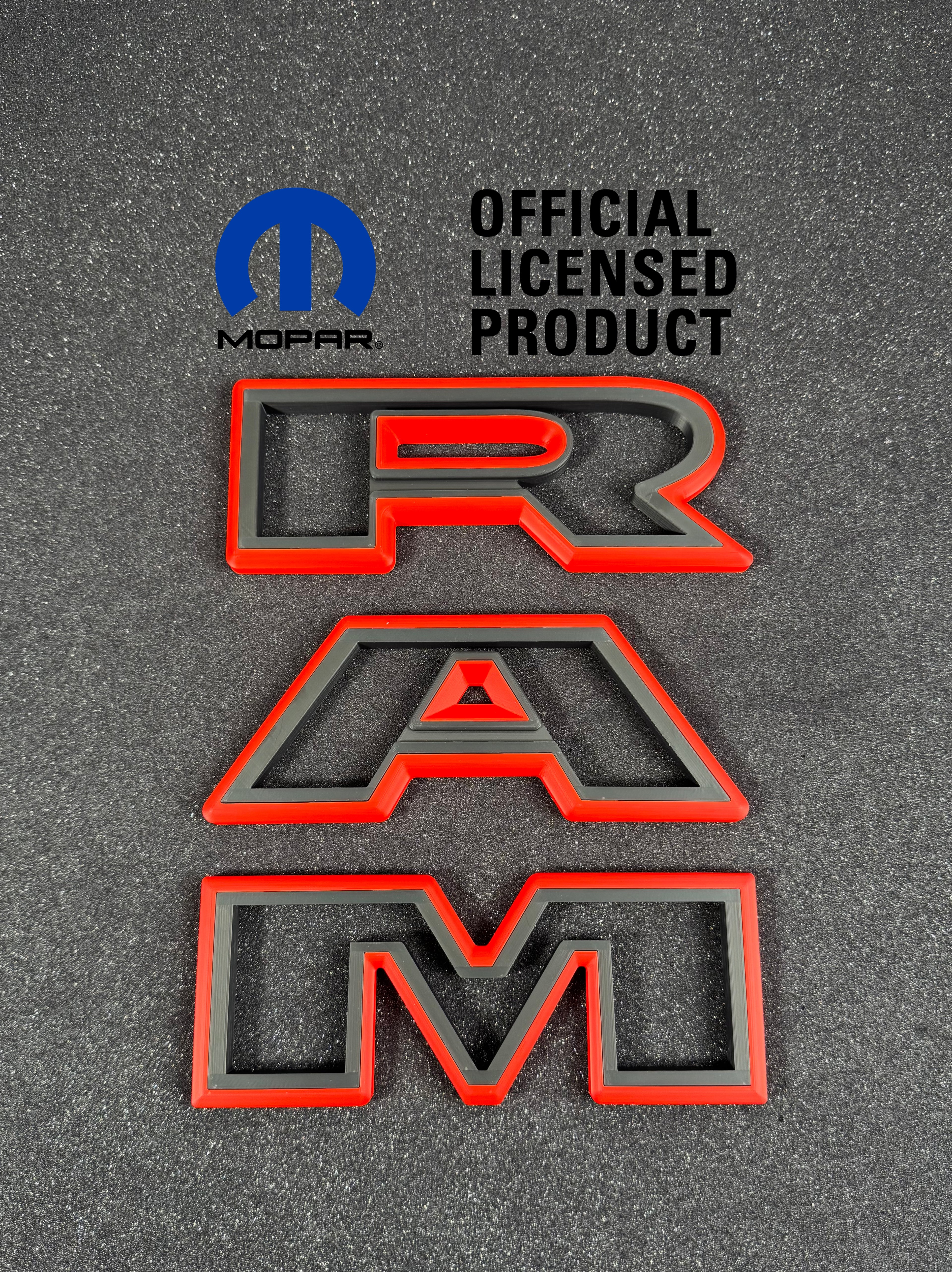 3D RAM grille letters (Non-color matched)