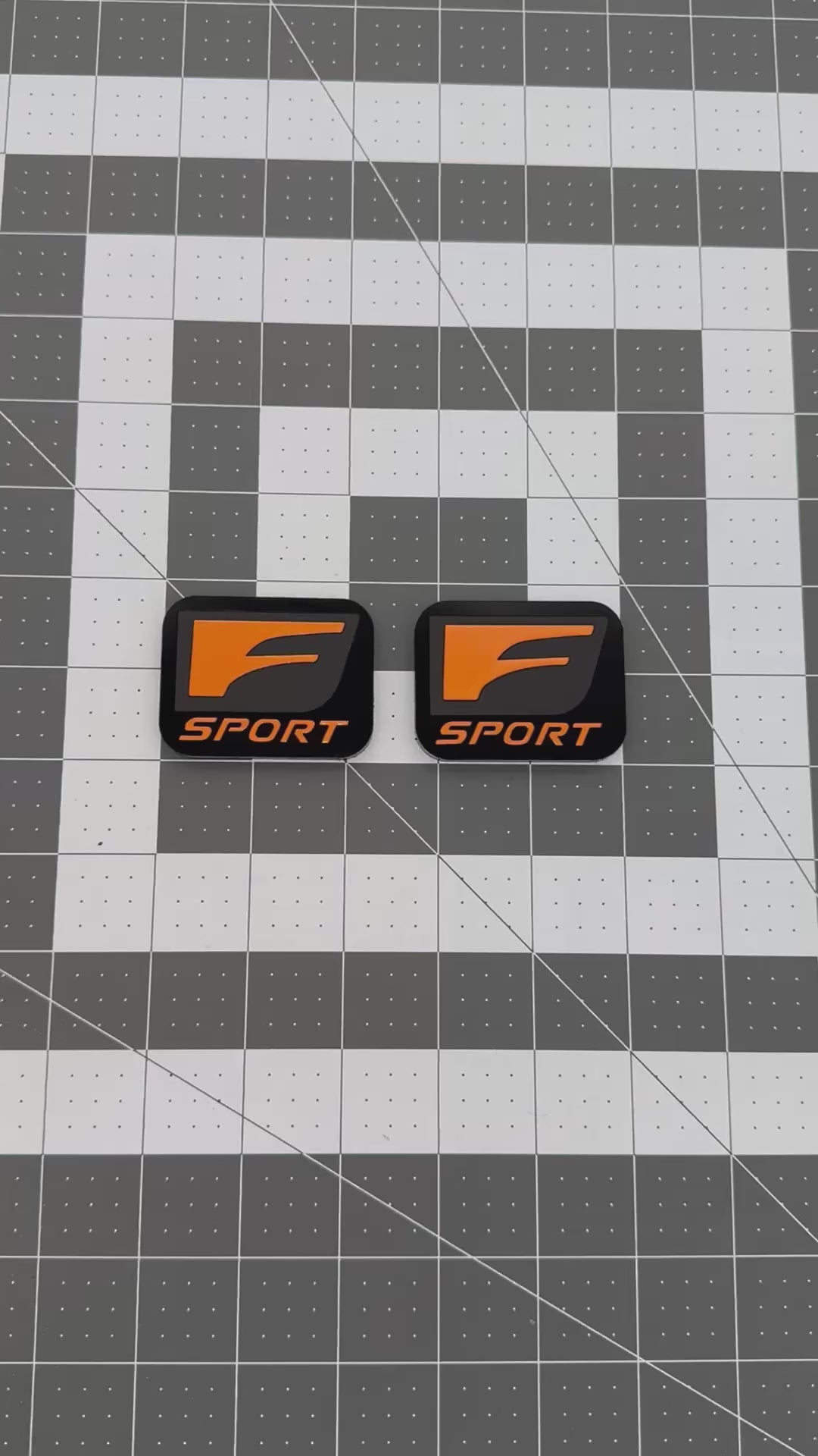 Lexus F sport fender badge pair
