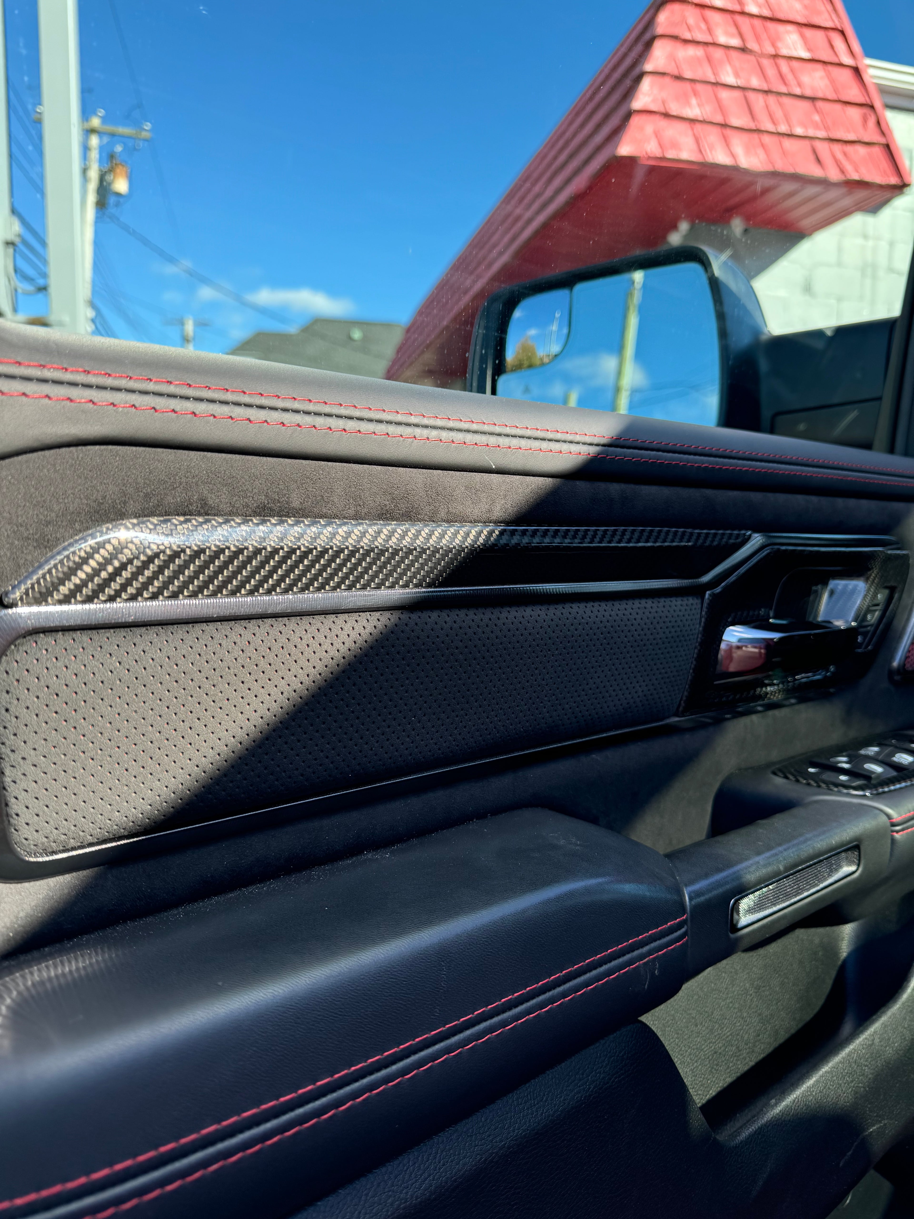 2019+ RAM 1500 TRX/RHO carbon fiber door applique covers