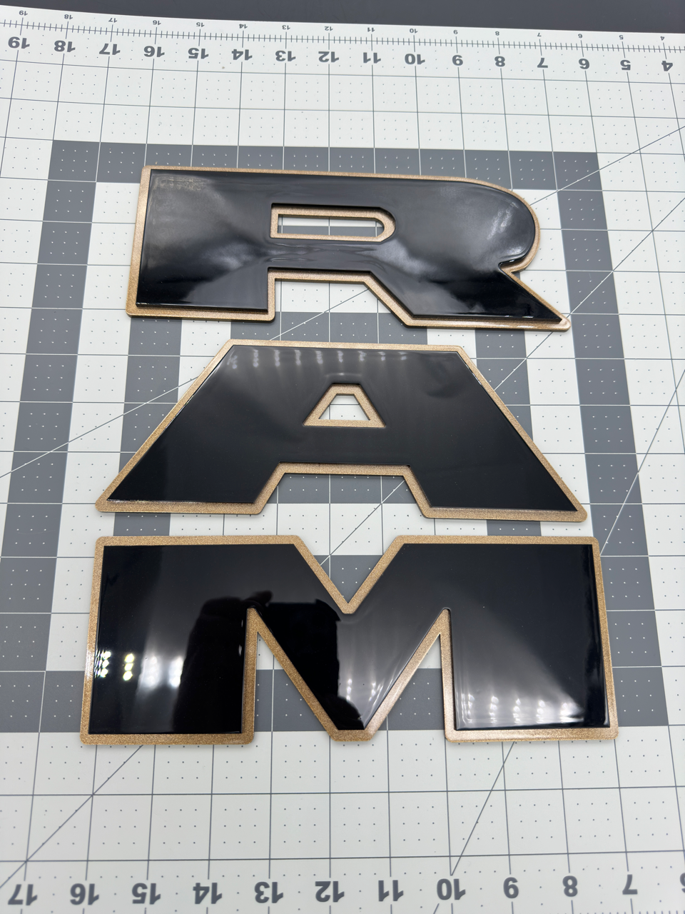 RAM tailgate letters