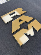 RAM tailgate letters