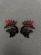 Crowned Hellcat head pair