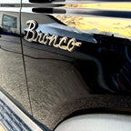 Bronco script badge