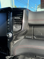 2019+ RAM 1500/ TRX / RHO Uconnect radio carbon fiber side trim panels