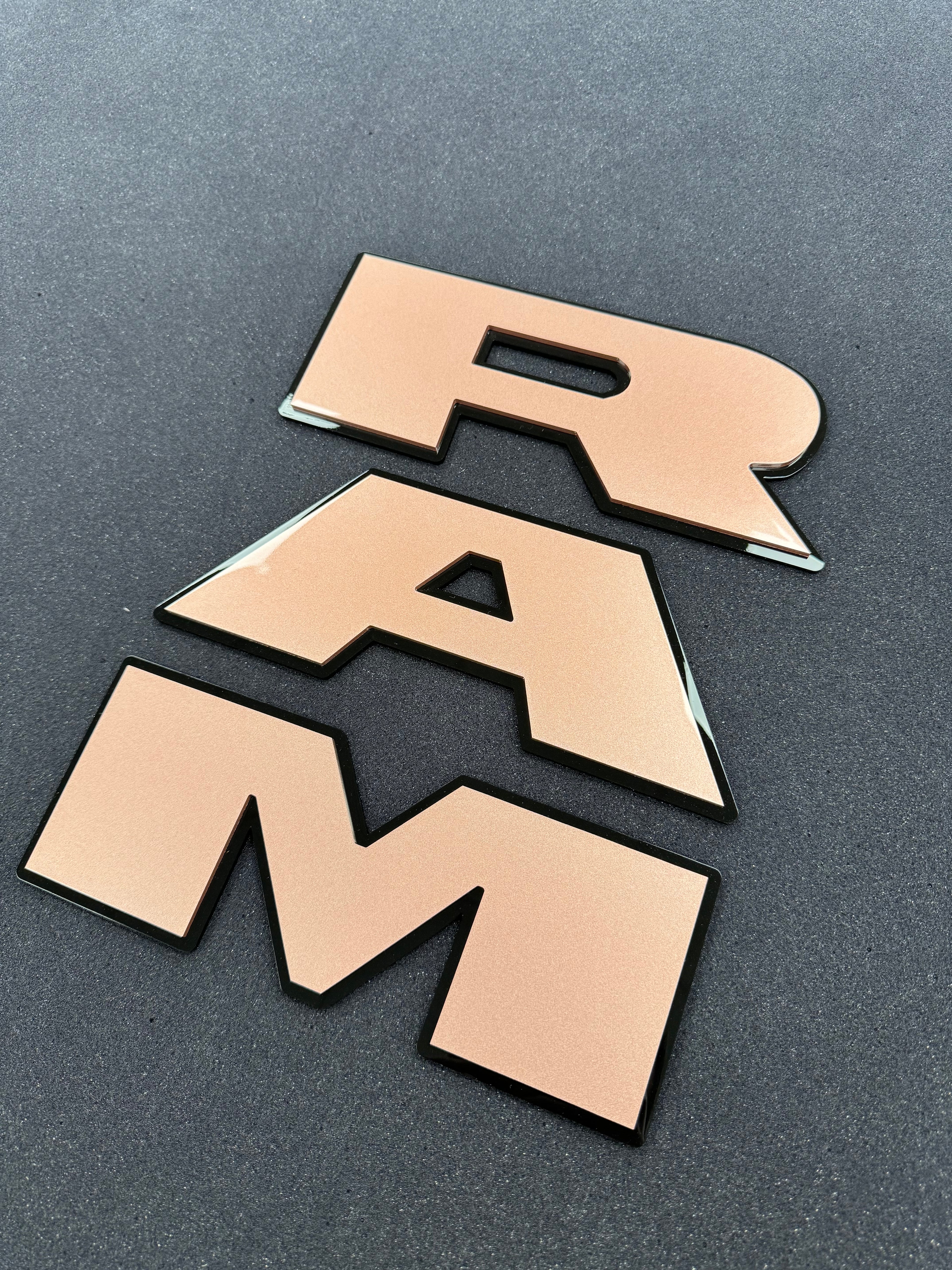 RAM tailgate letters
