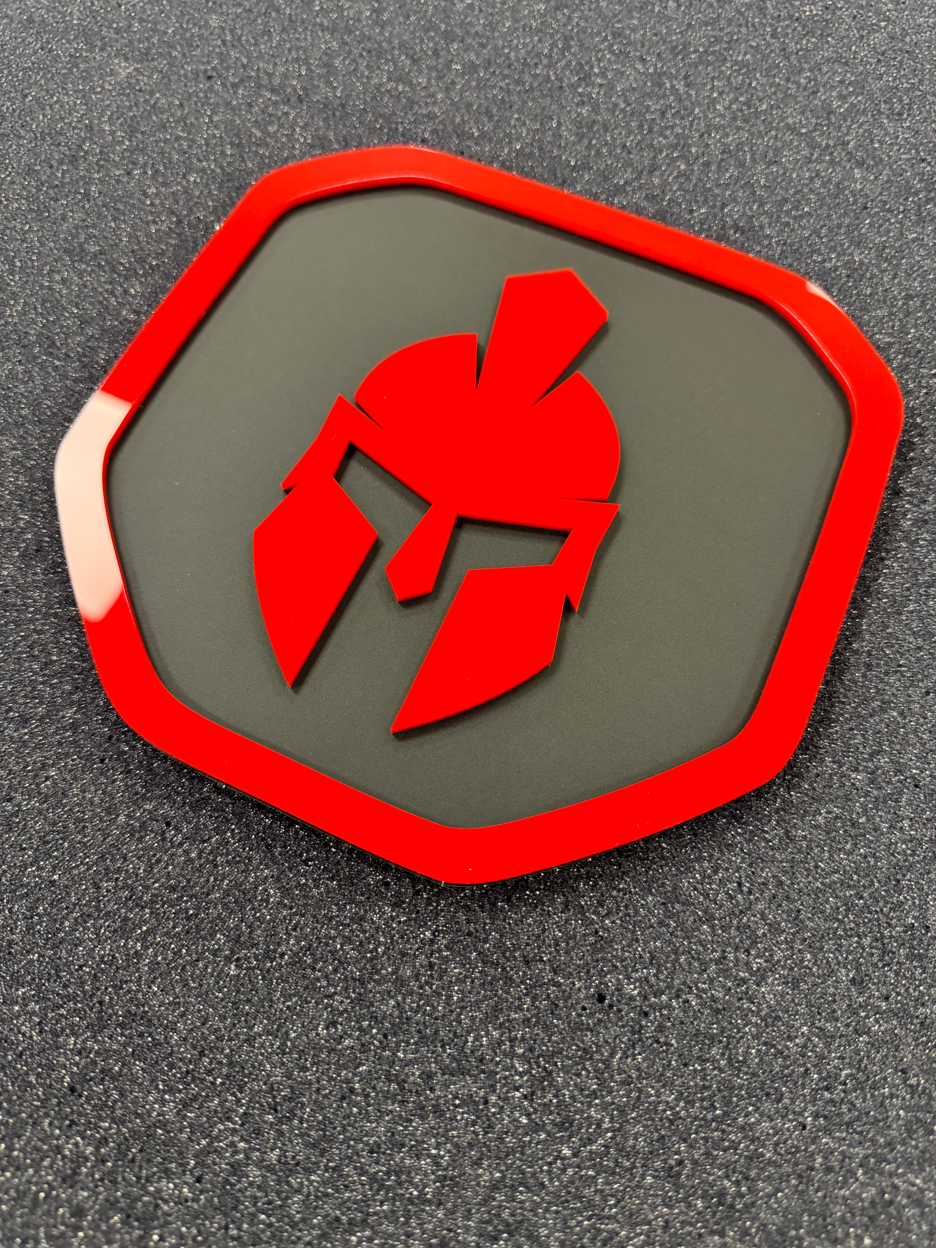 Spartan Shield tailgate badge