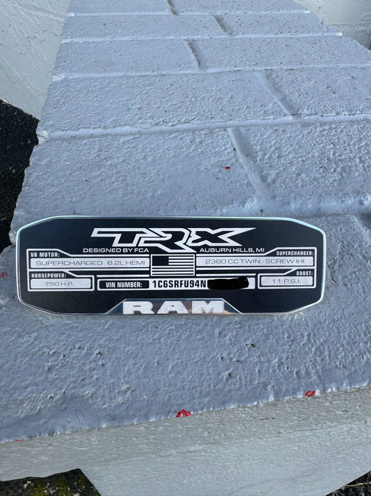 TRX center console replacement badge