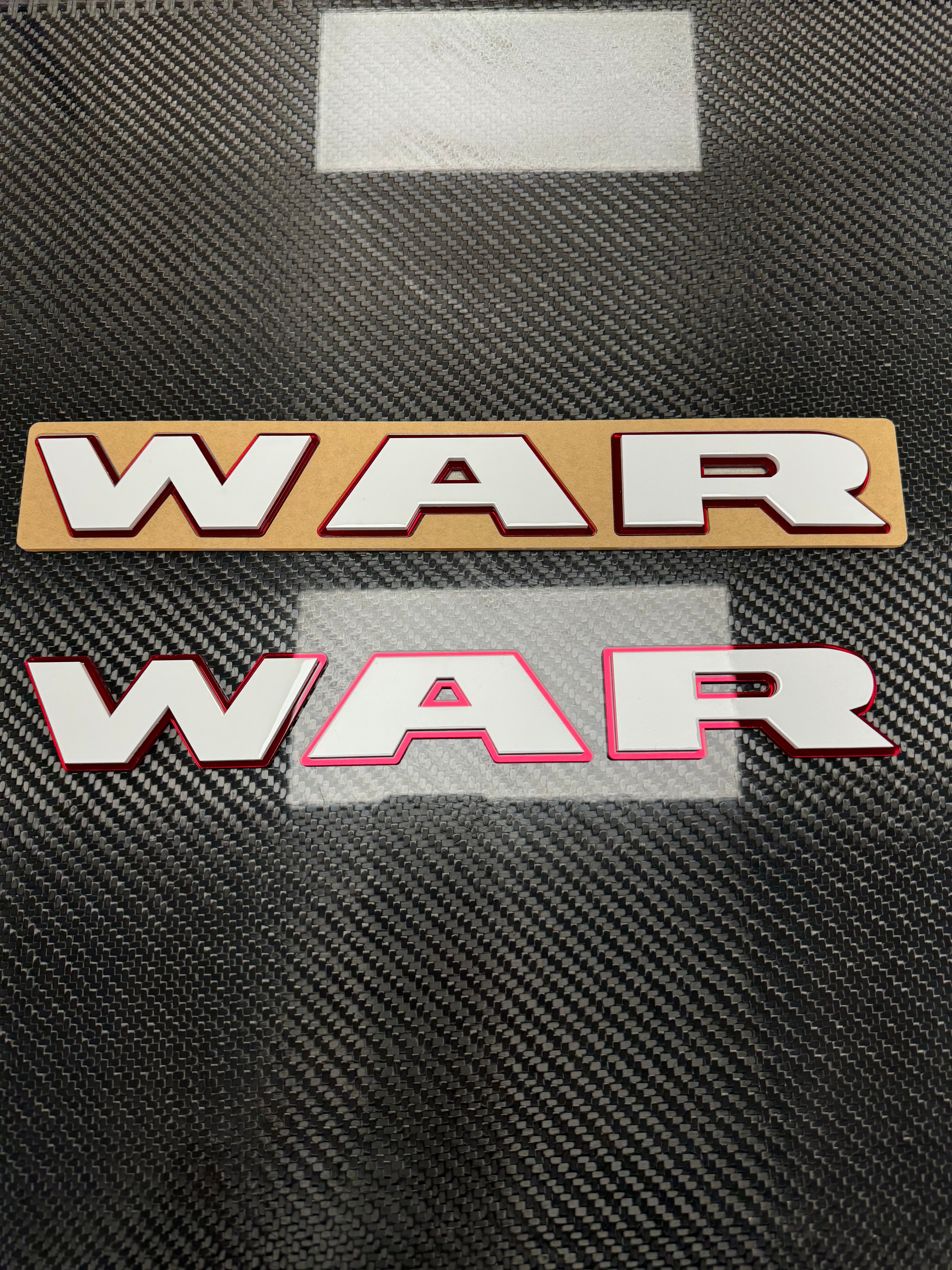 WAR door badge pair