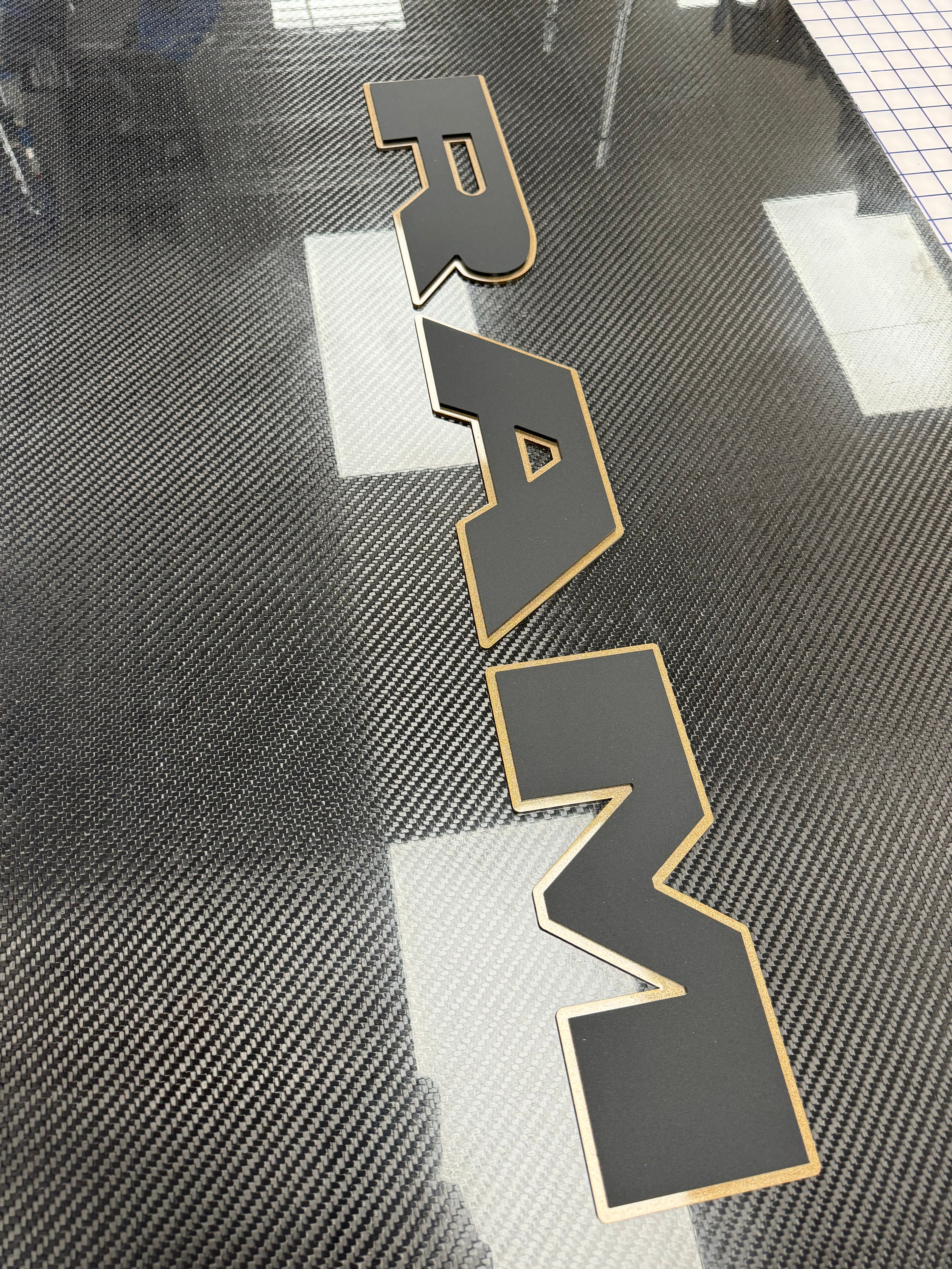 RAM tailgate letters