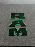 RAM tailgate letters