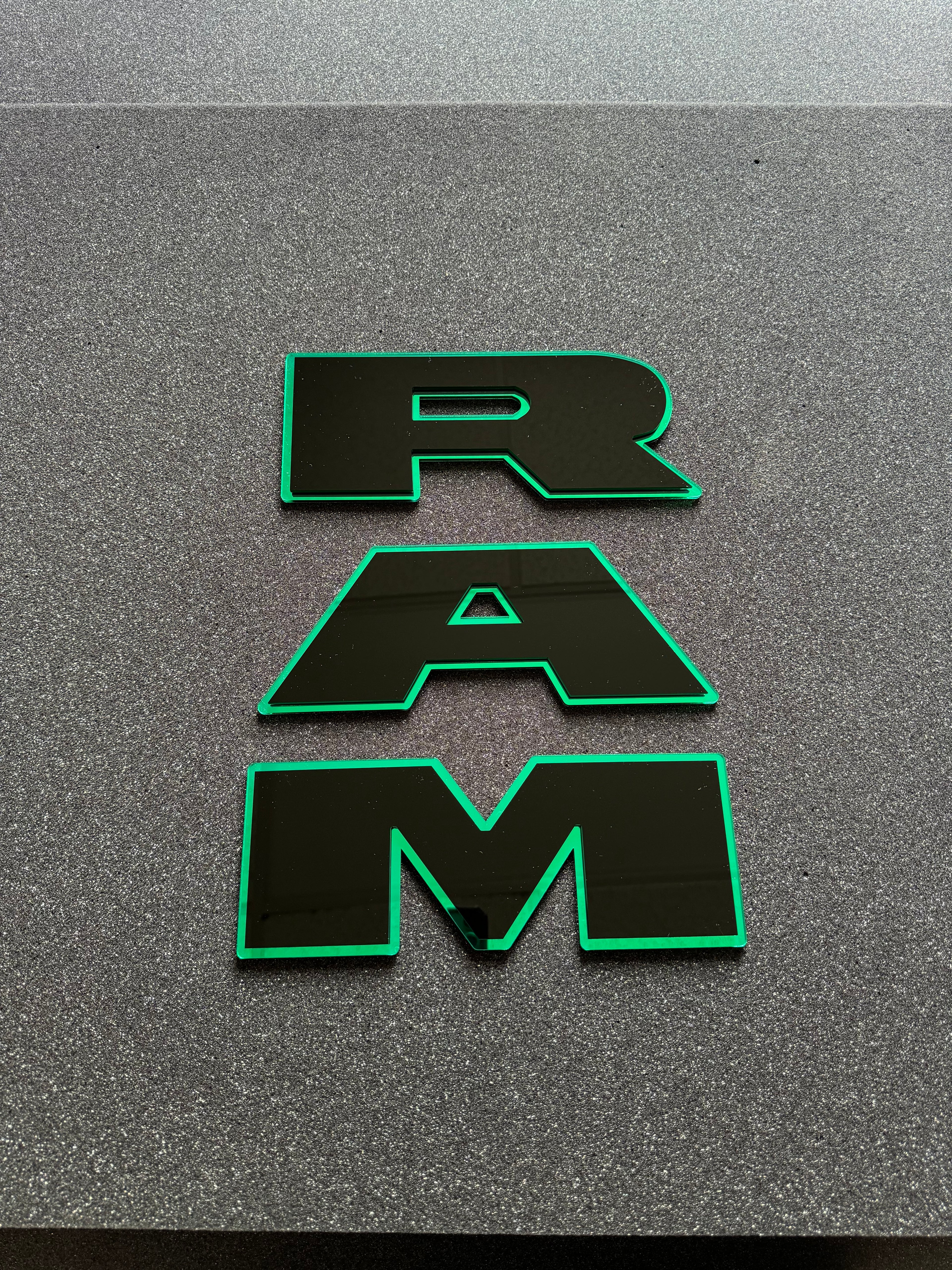 RAM tailgate letters