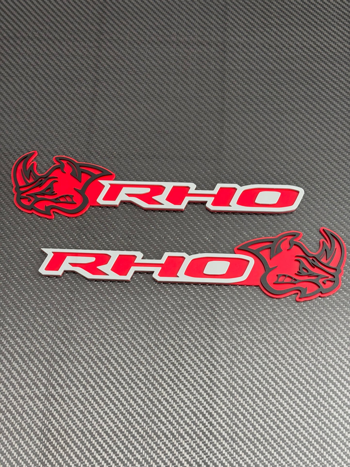 RHO/Rhino combo design #2 badge pair