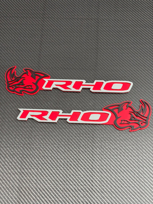 RHO/Rhino combo design #2 badge pair