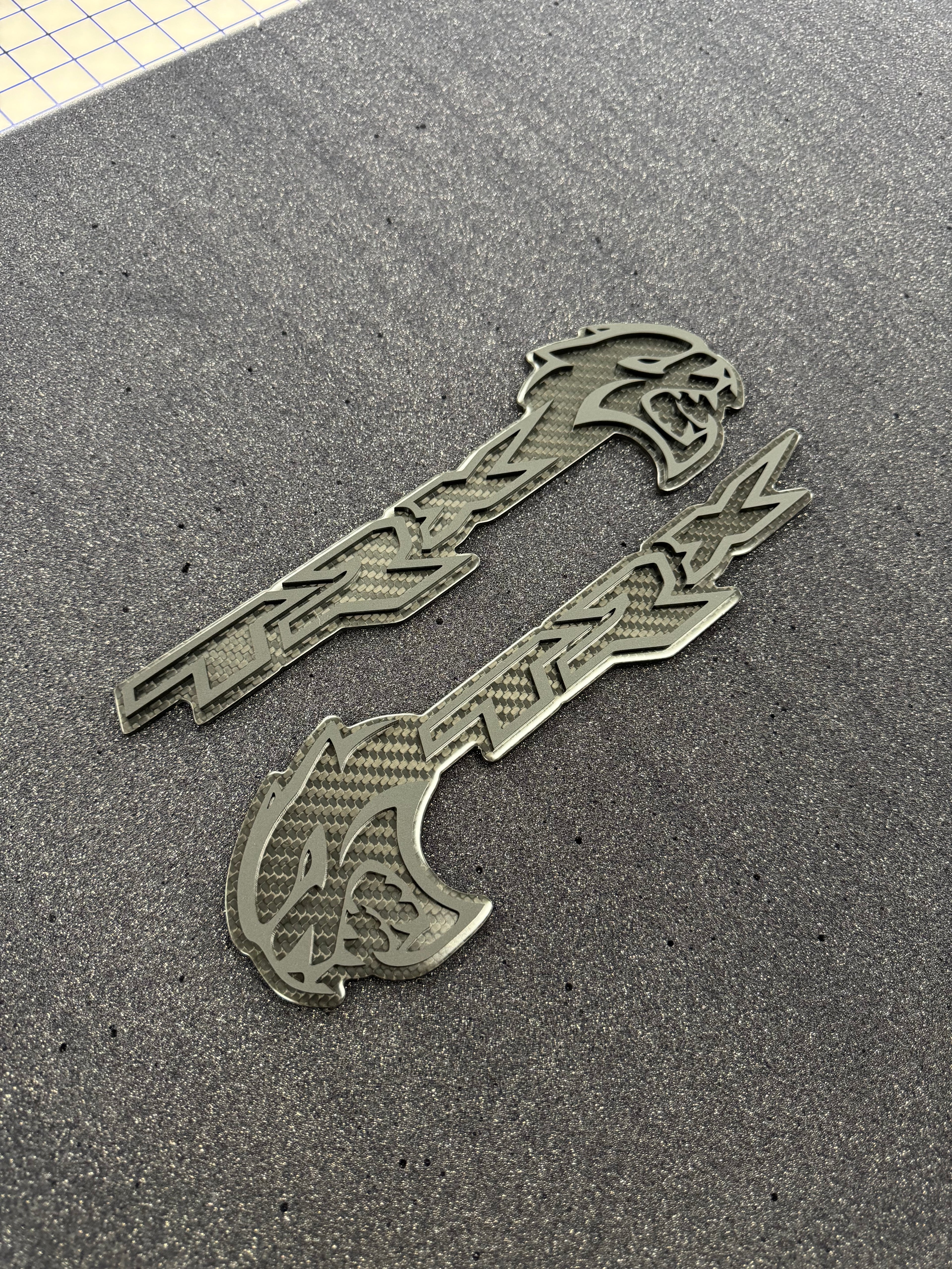 Hellcat TRX combo badge pair