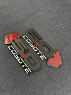 Coyote 5.0L fender badge pair