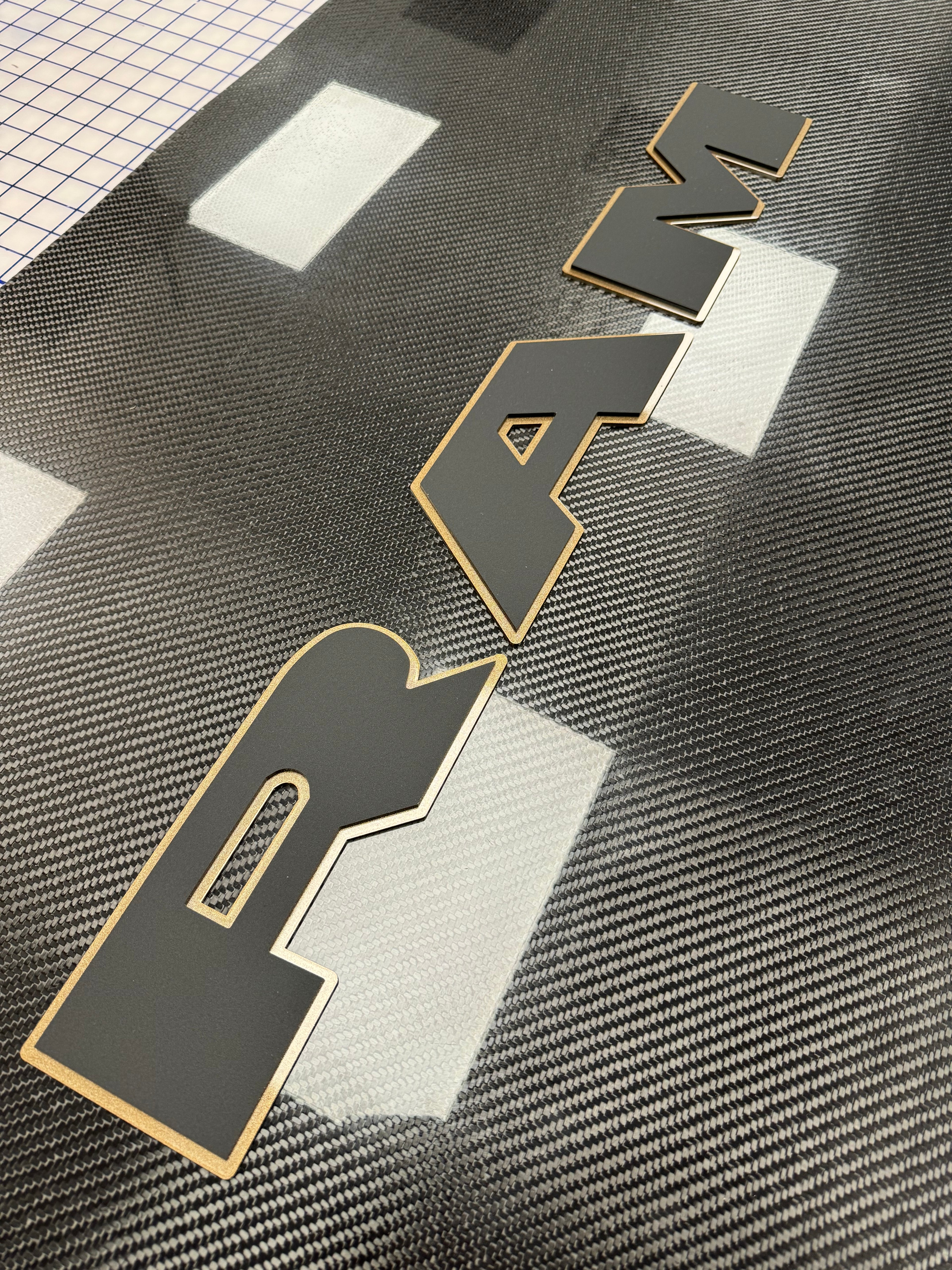 RAM tailgate letters