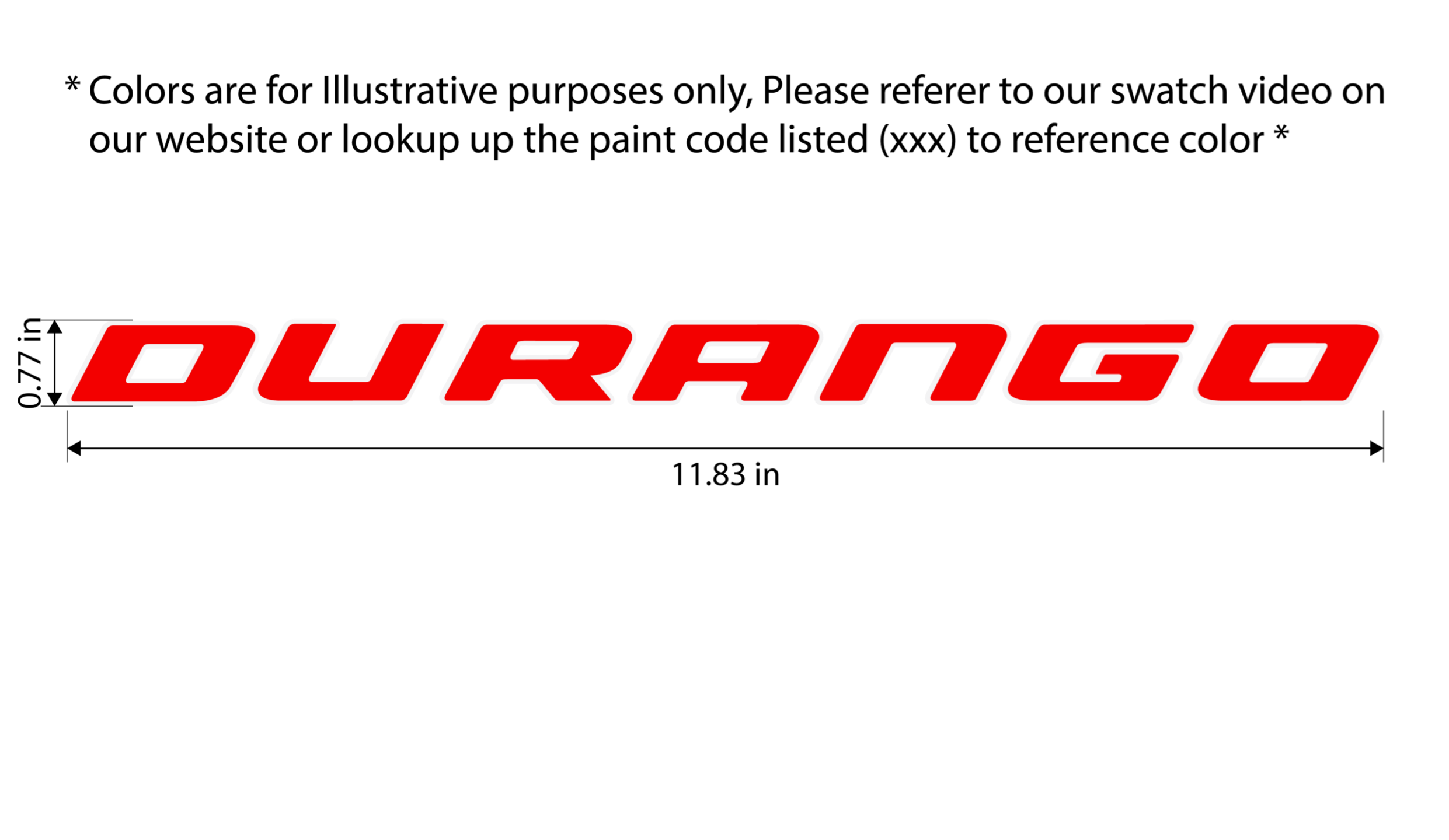 Durango text badge