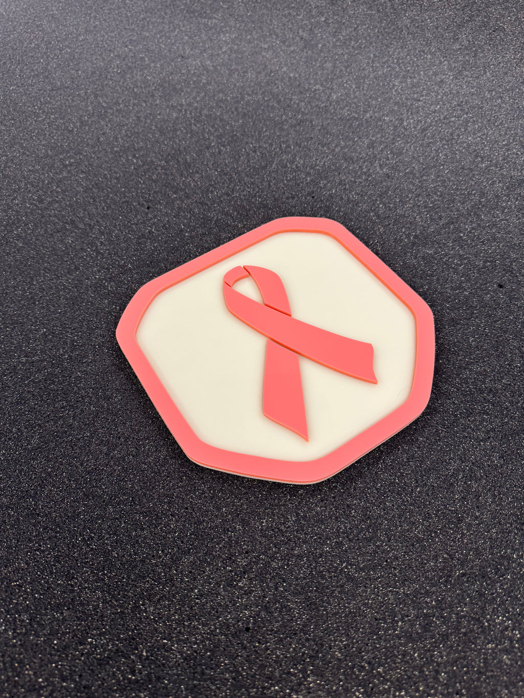 Breast Cancer Ribbon Shield tailgate badge