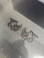 Angry Rhino Head Pair