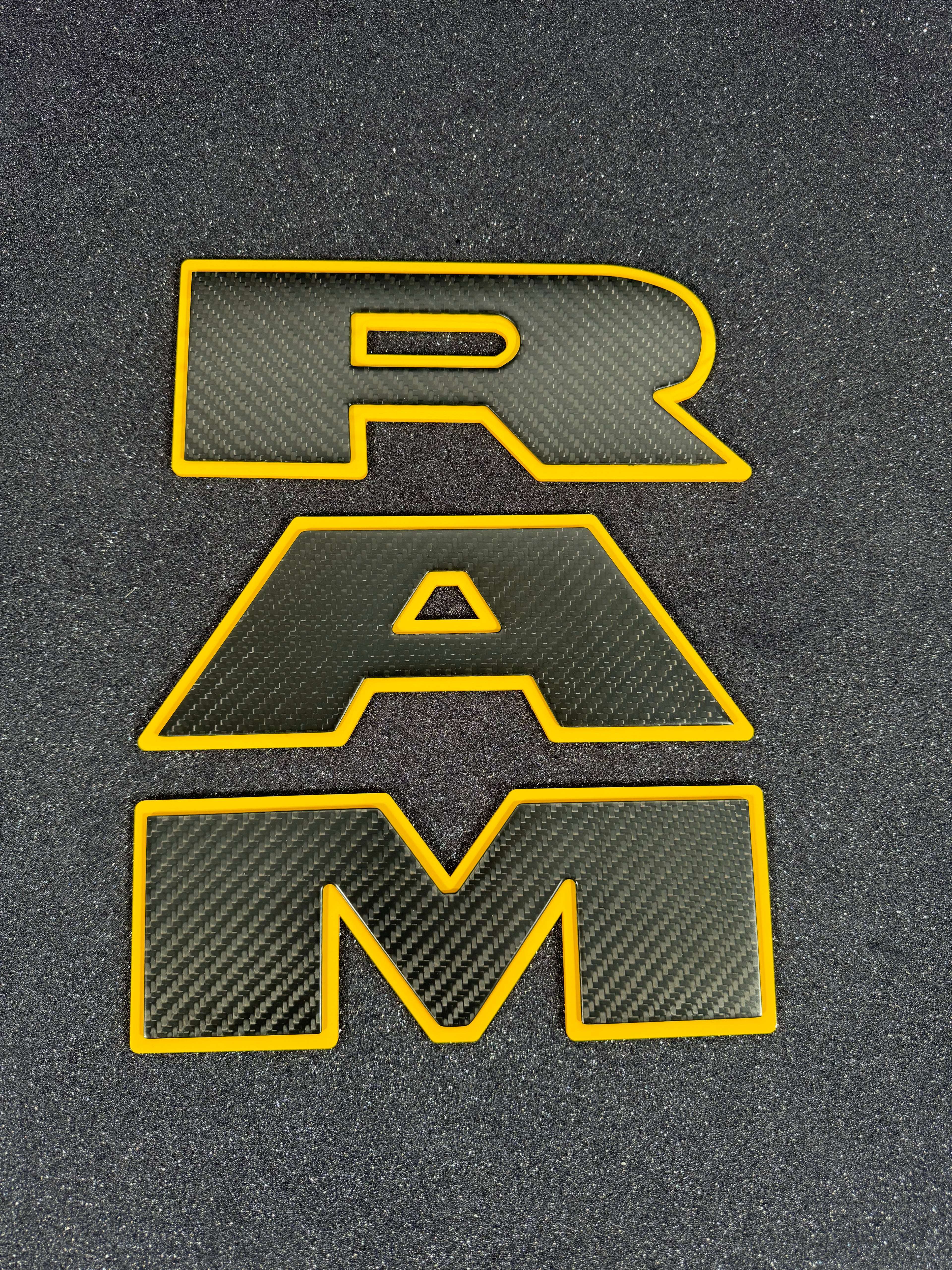 RAM tailgate letters