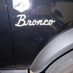 Bronco script badge