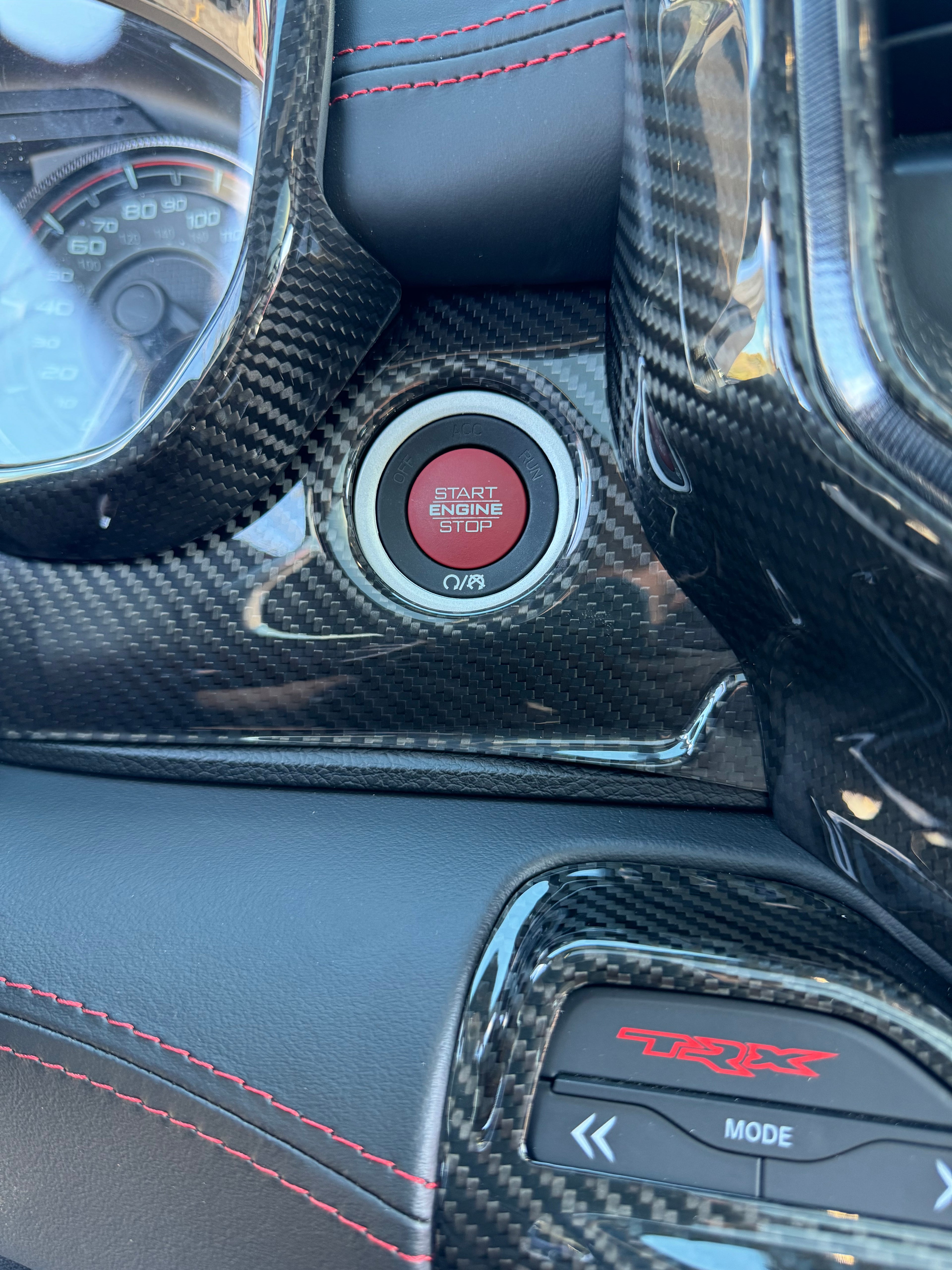 2019+ RAM 1500/ TRX / RHO carbon fiber start button cover