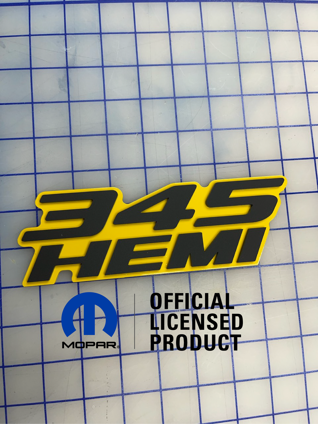 345 Hemi badge