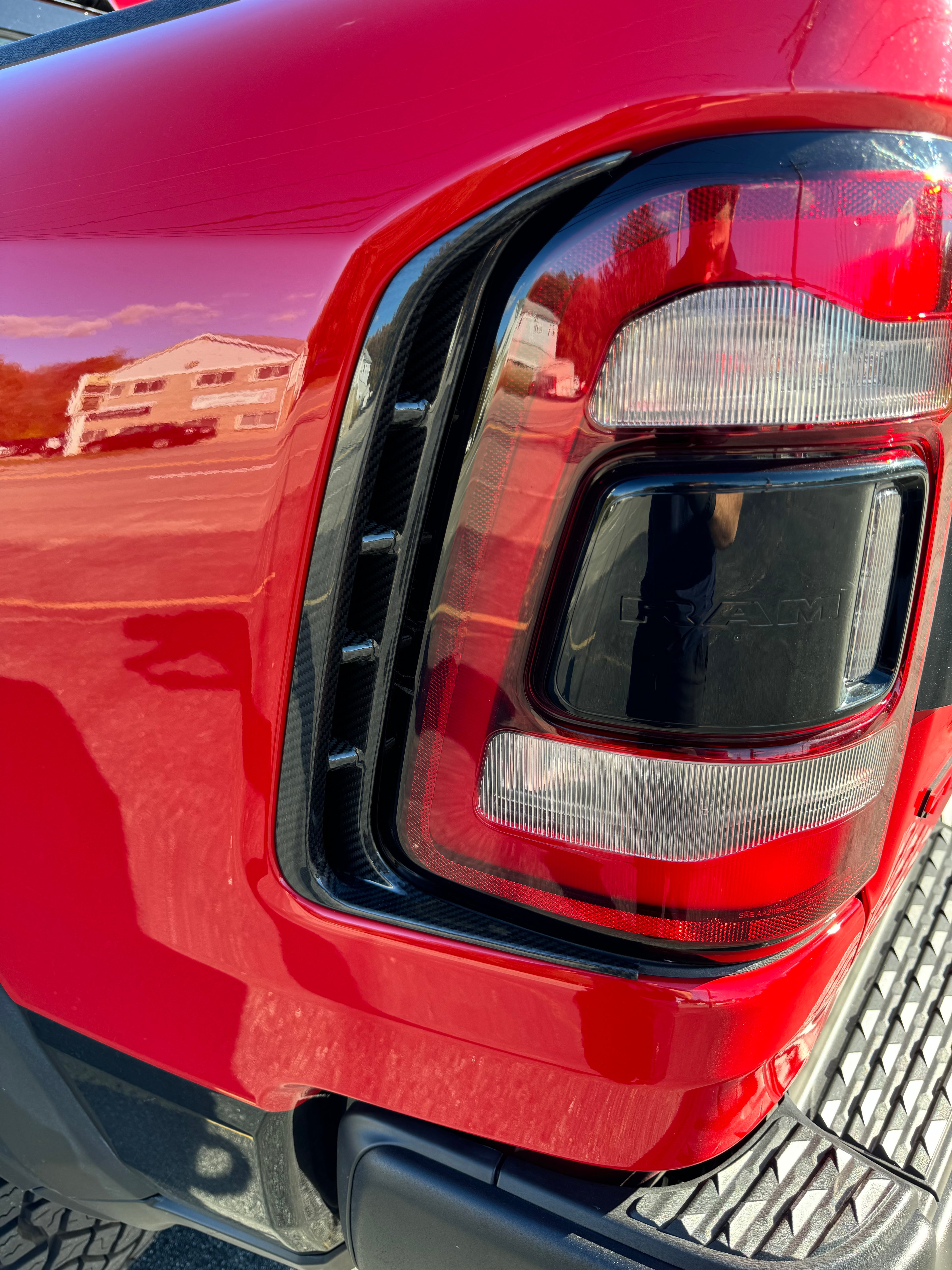 RAM TRX / RHO carbon fiber taillight vent covers