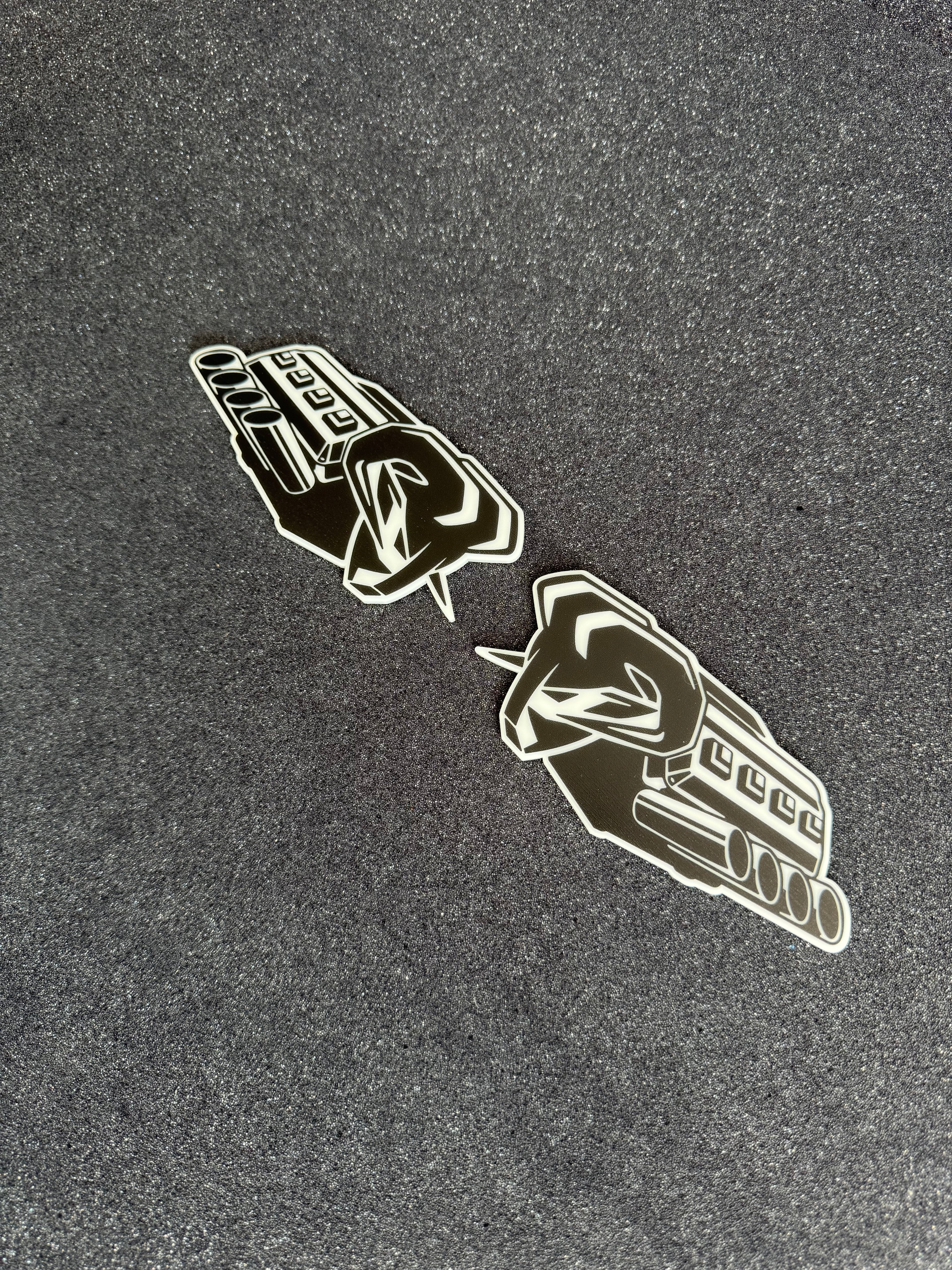 RAM's "symbol of protest" V8 badge pair