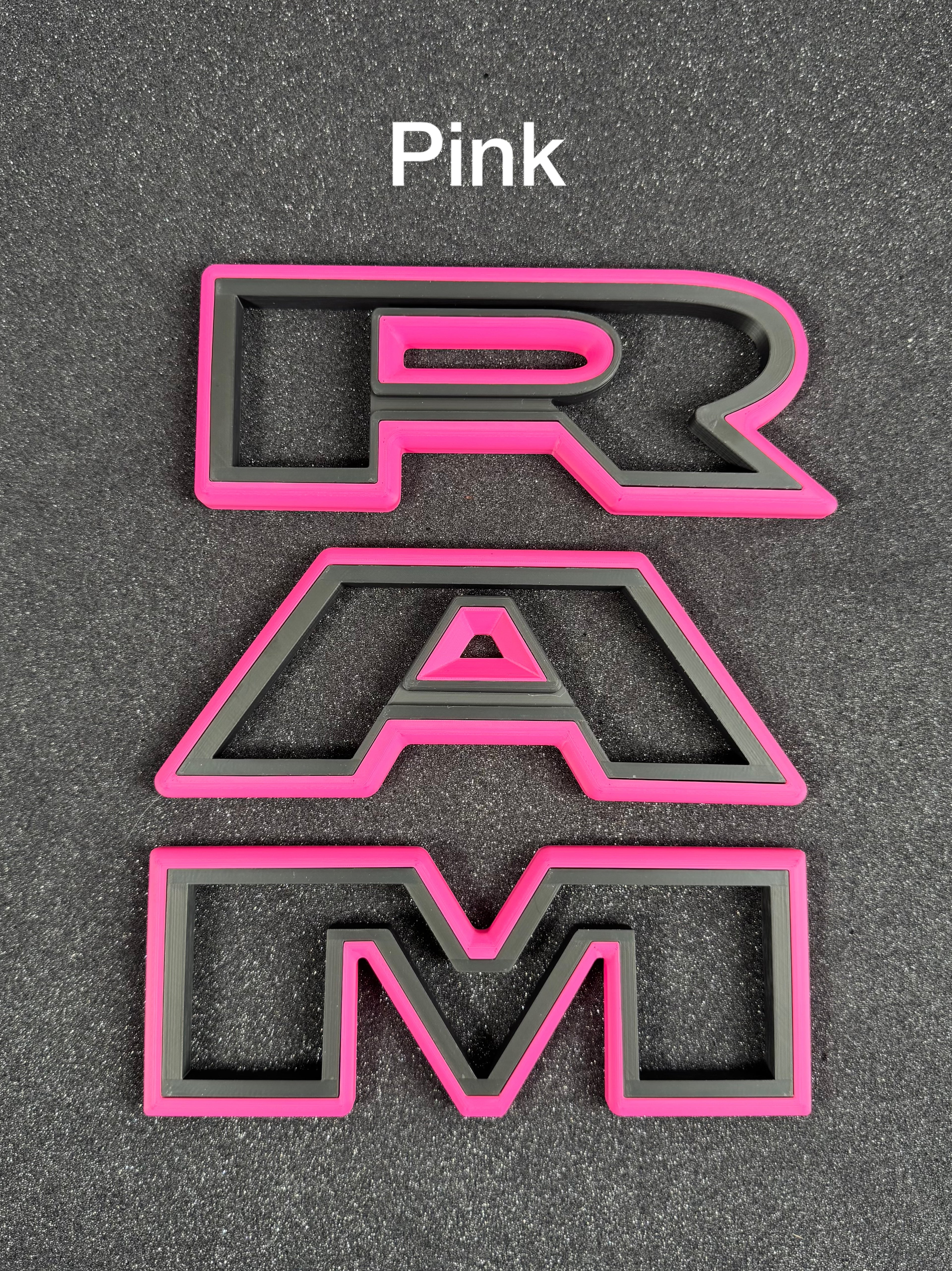 3D RAM grille letters (Non-color matched)