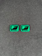 Lexus F sport fender badge pair