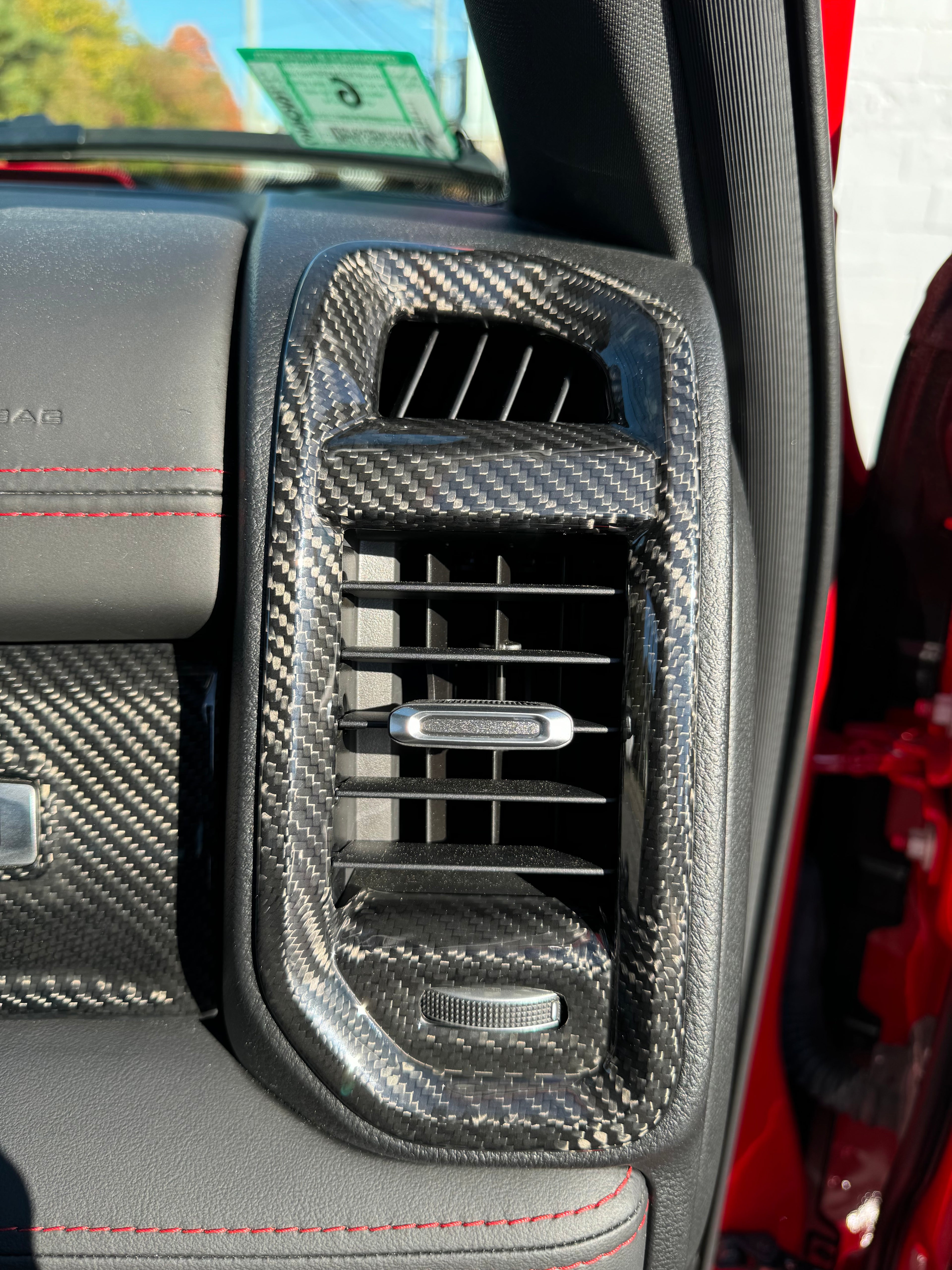 2019+ RAM 1500/ TRX / RHO carbon fiber dash air vent bezels covers