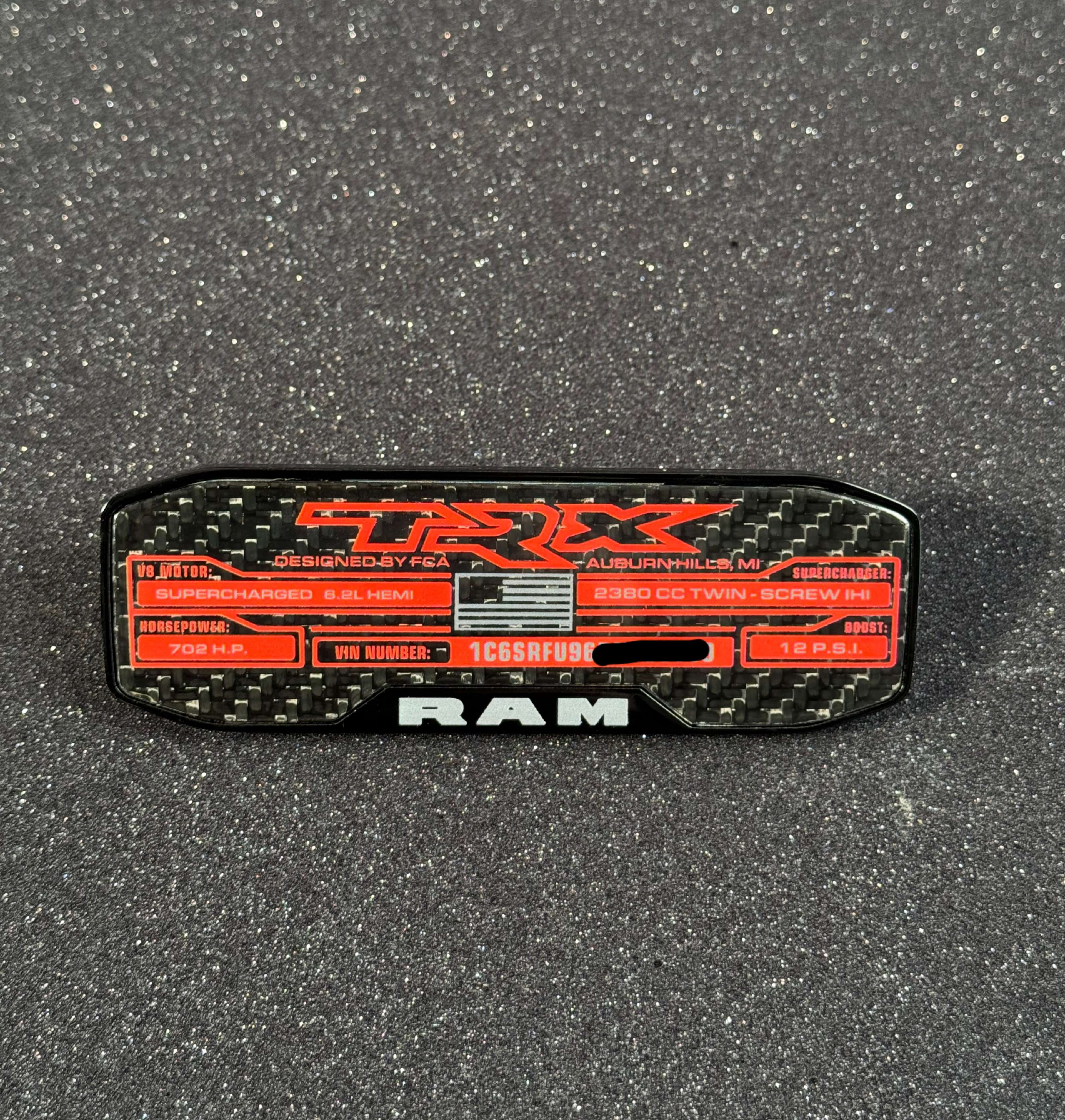 TRX center console replacement badge – Exotic Innovations