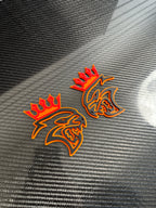 Crowned Hellcat head pair