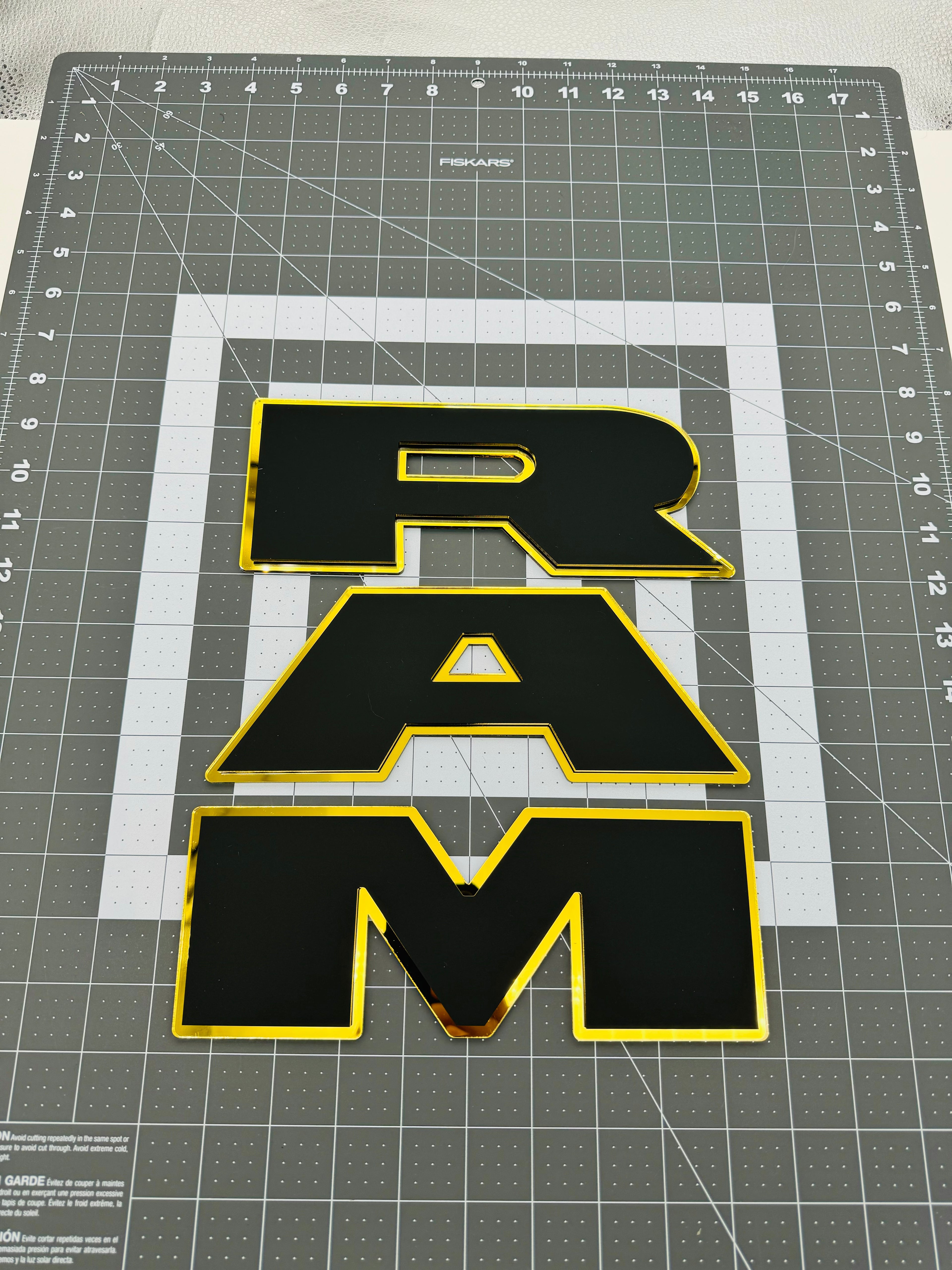 RAM tailgate letters