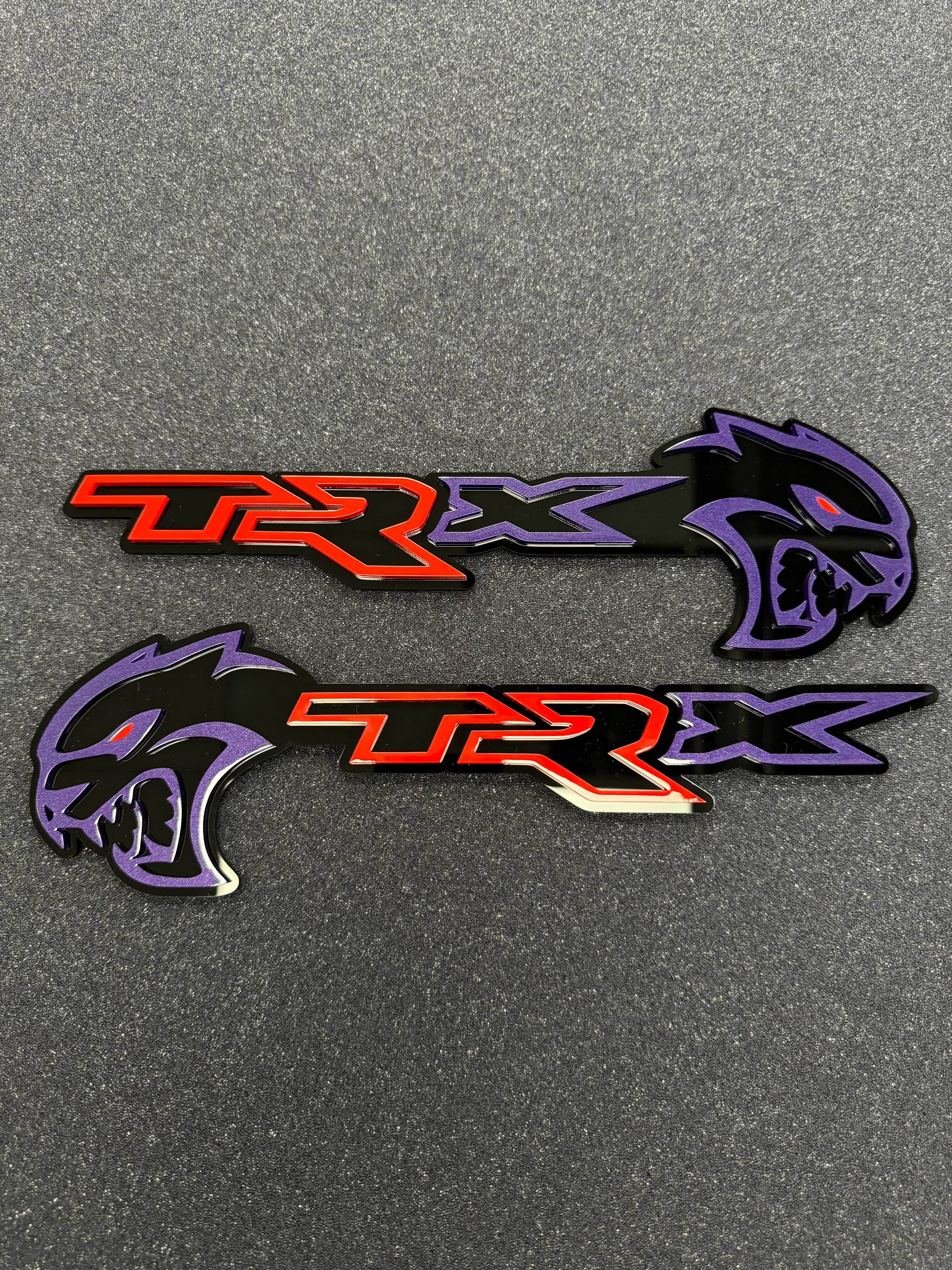 Hellcat TRX combo badge pair