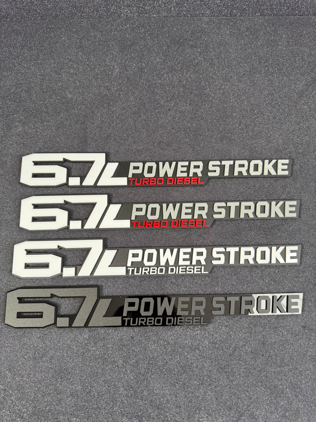 6.7L Turbo Diesel badge pair
