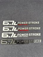 6.7L Turbo Diesel badge pair