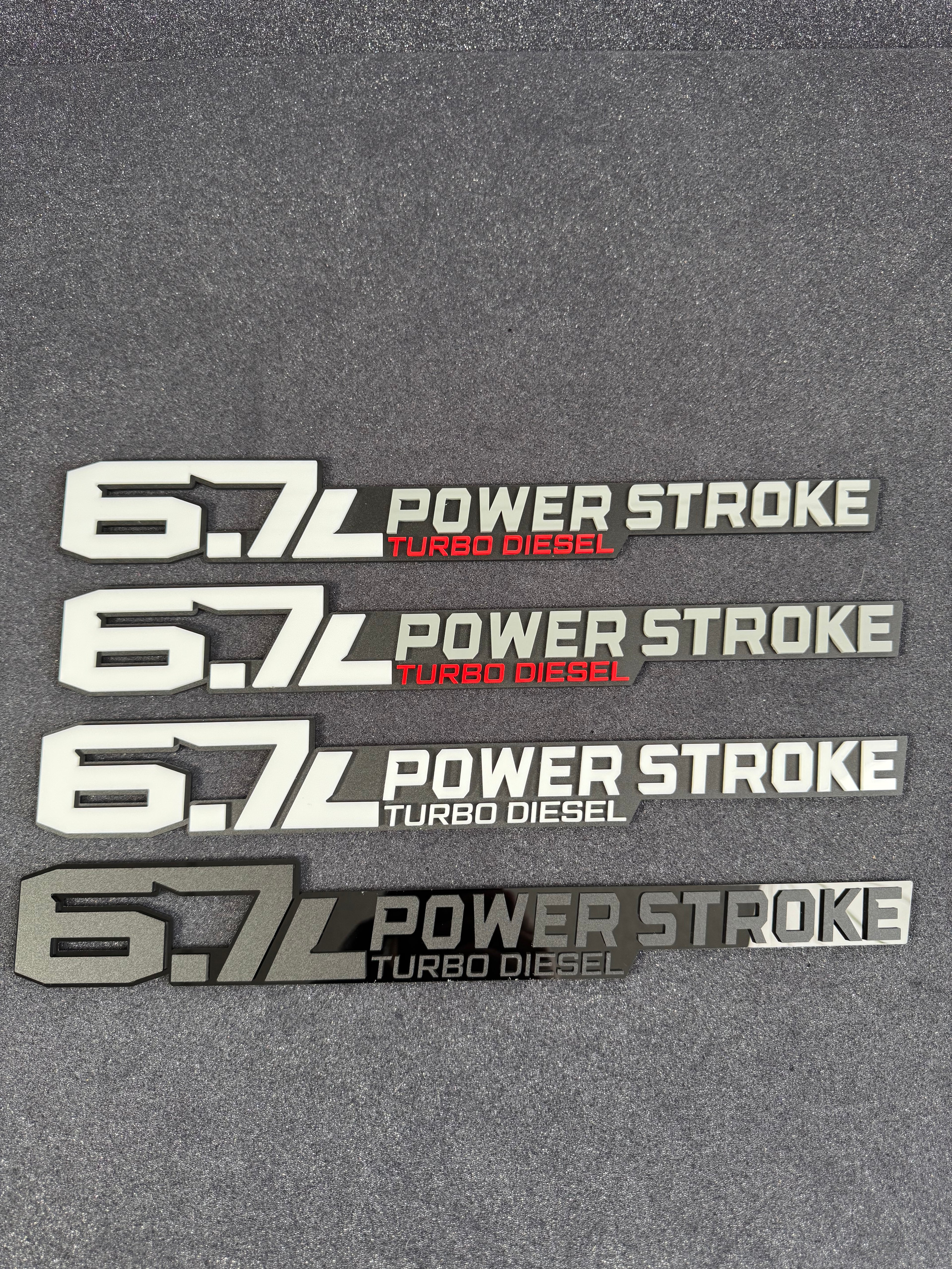 6.7L Turbo Diesel badge pair