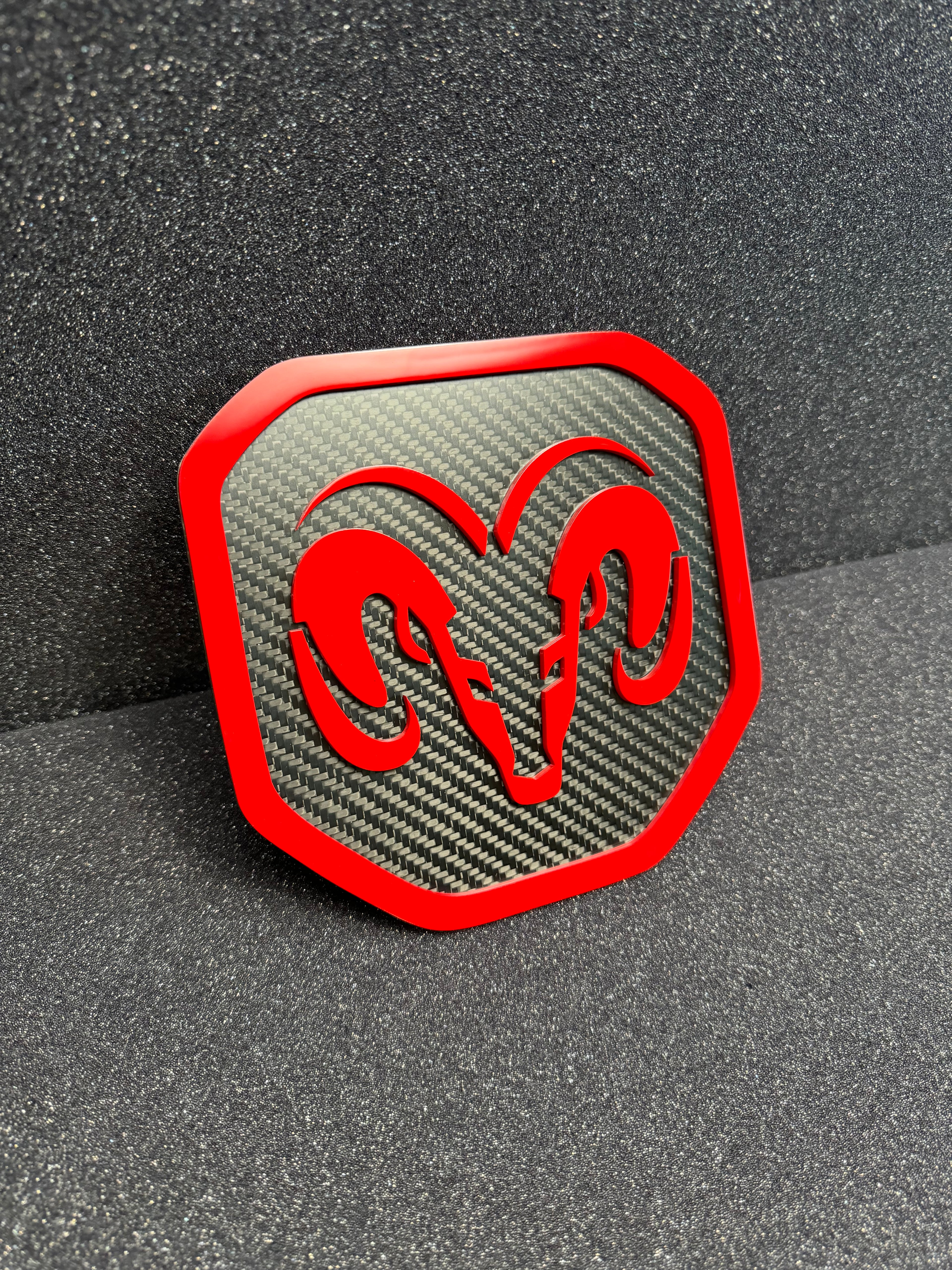 RAM Head Shield tailgate badge