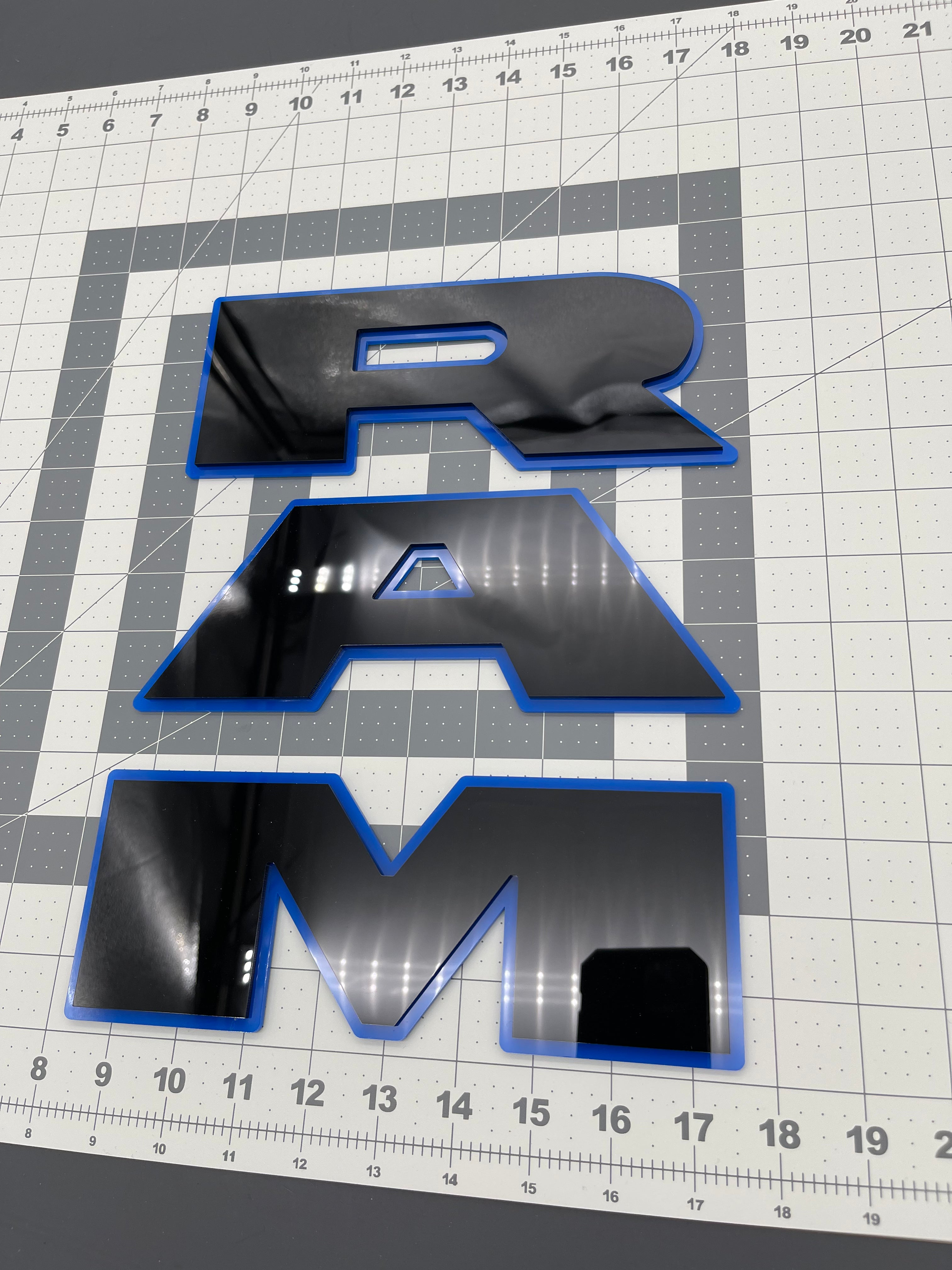 RAM tailgate letters