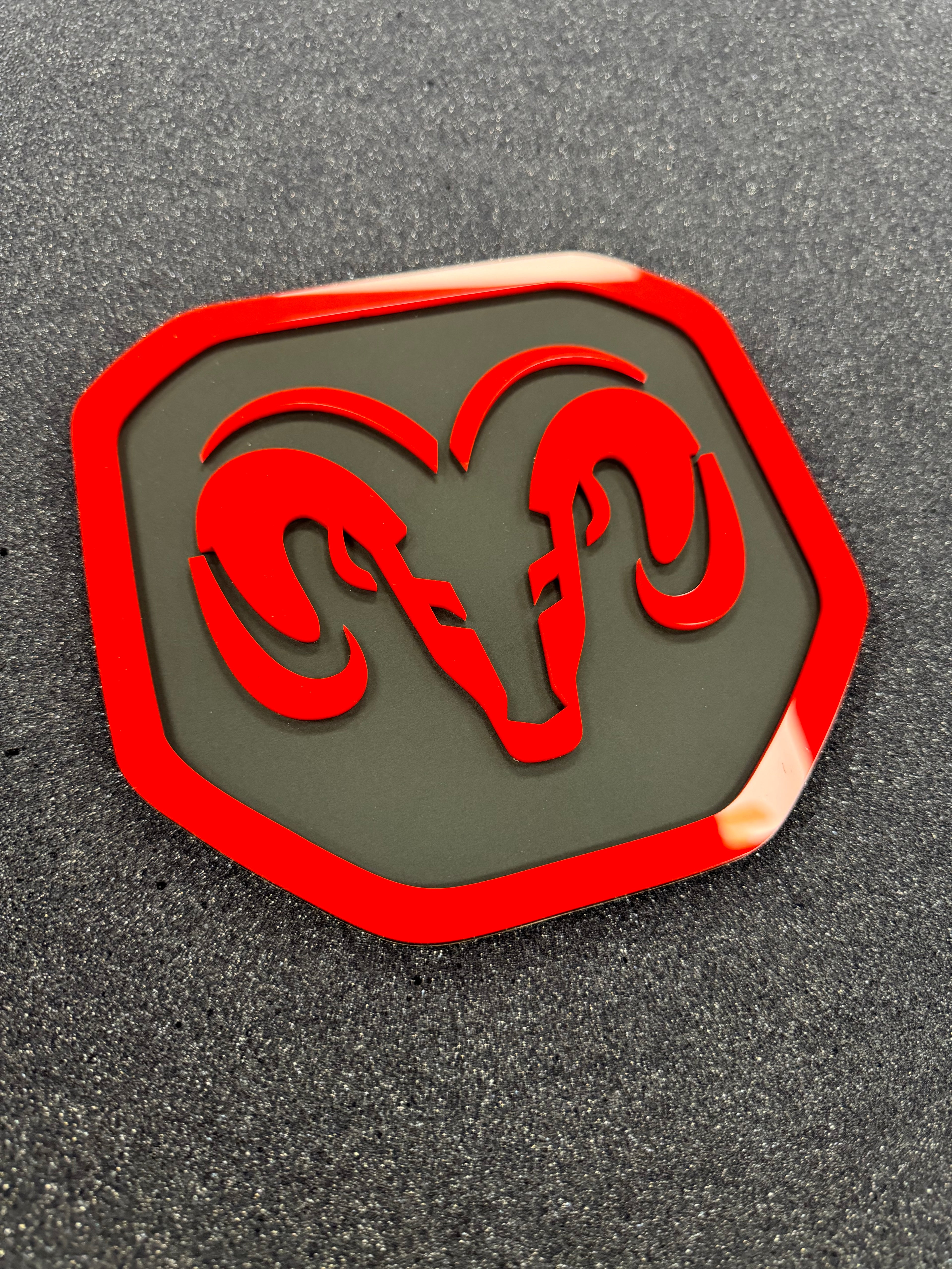 RAM Head Shield tailgate badge