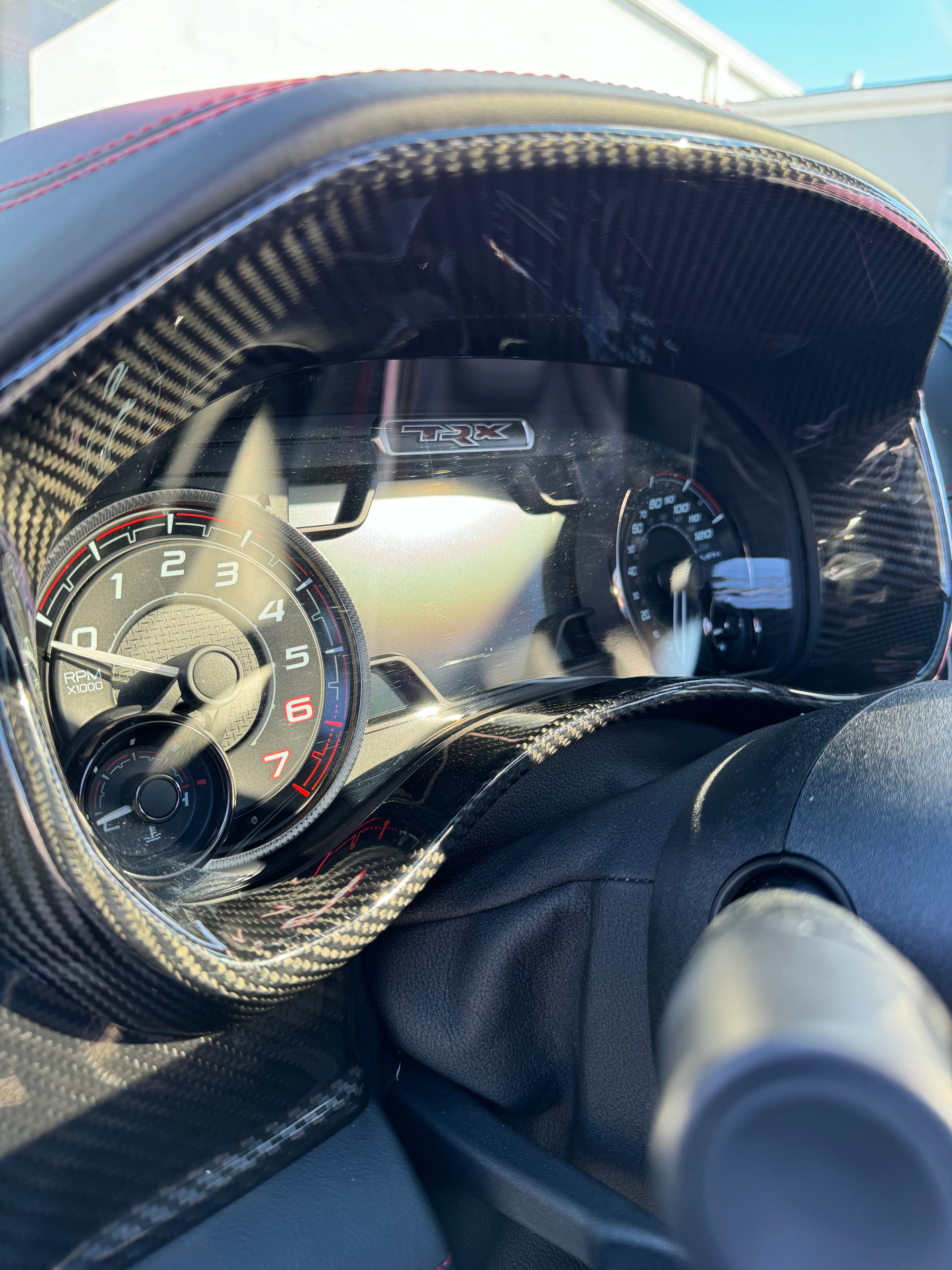 2019+ RAM 1500/ TRX / RHO Instrument gauge bezel carbon fiber cover